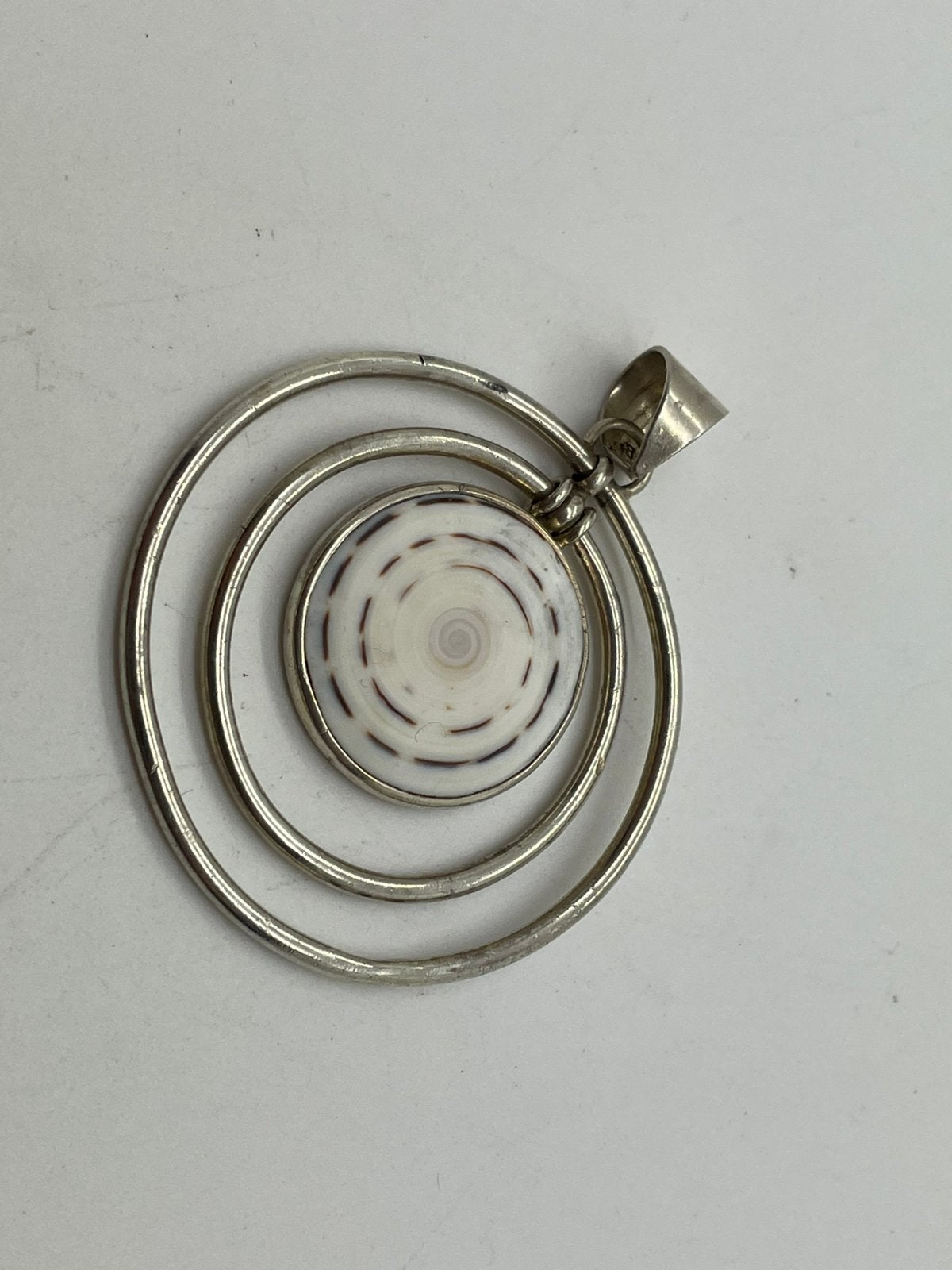 F563 Prachtige zilberen hanger Shiva eye, Overige voorstellingen, Ophalen of Verzenden, X, Zilver