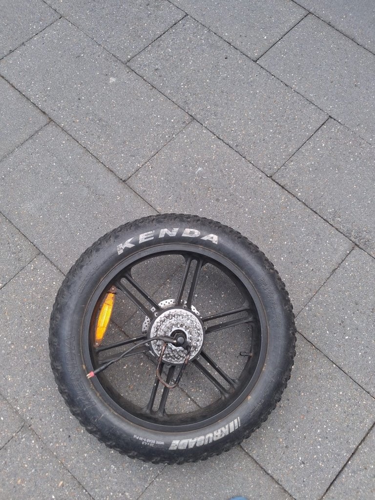 fatbike motor/achterband, Fietsen en Brommers, Fietsonderdelen, Gebruikt, Ouxi, Kunststof, Ophalen of Verzenden