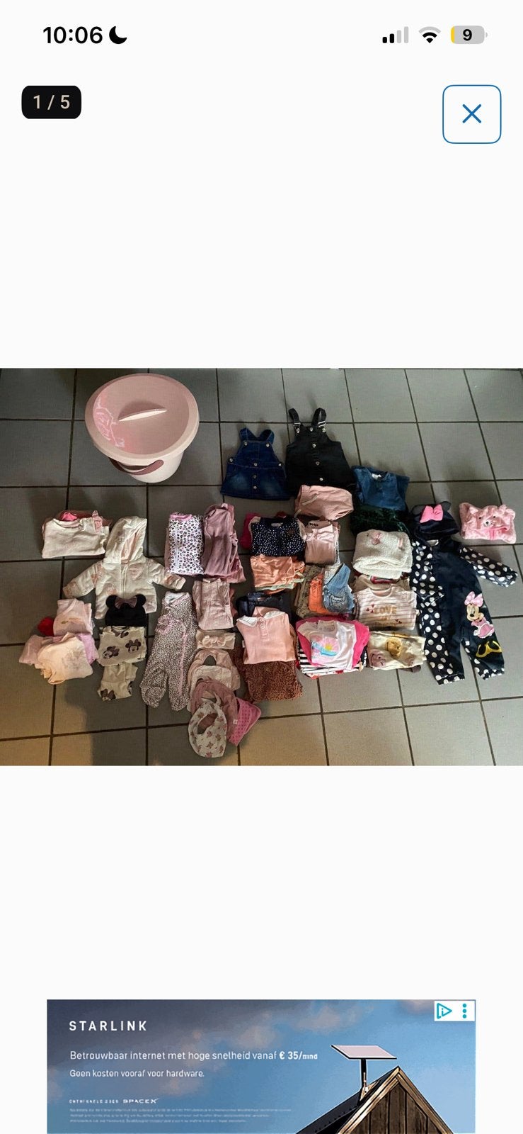 Meisjes Kleding bundel 50-92 . Met tummy tub en extra’s, Ophalen, Zo goed als nieuw
