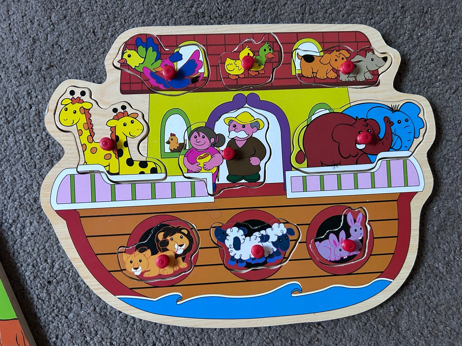 Houten Dieren Puzzel Noah's Ark nieuw de ark van Noach, 2 tot 4 jaar, 10 tot 50 stukjes, Nieuw, Ophalen of Verzenden
