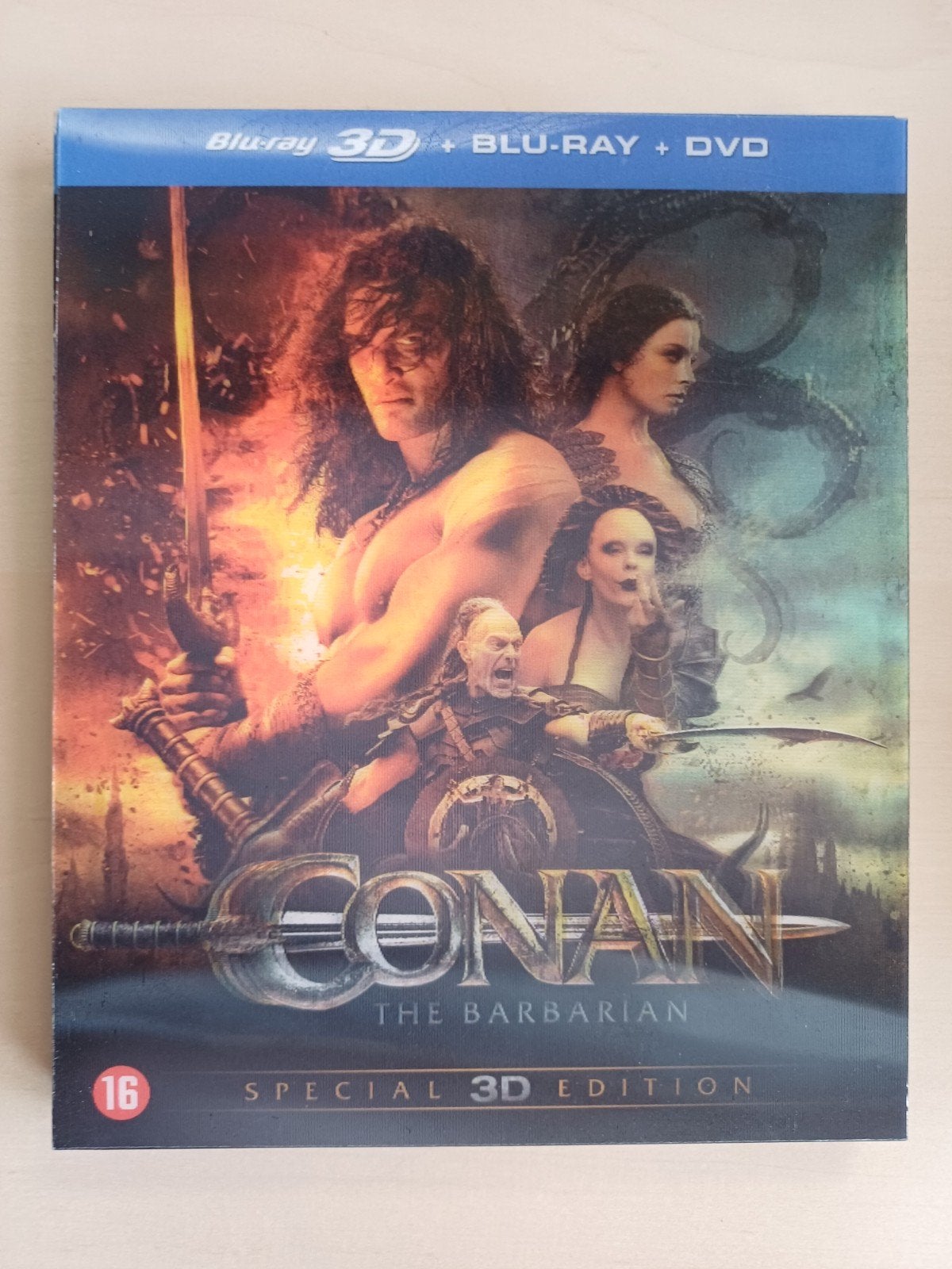 Conan The Barbarian 3D + Blu-ray + DVD Special Edition, Cd's en Dvd's, Blu-ray, Ophalen of Verzenden, Zo goed als nieuw, Actie