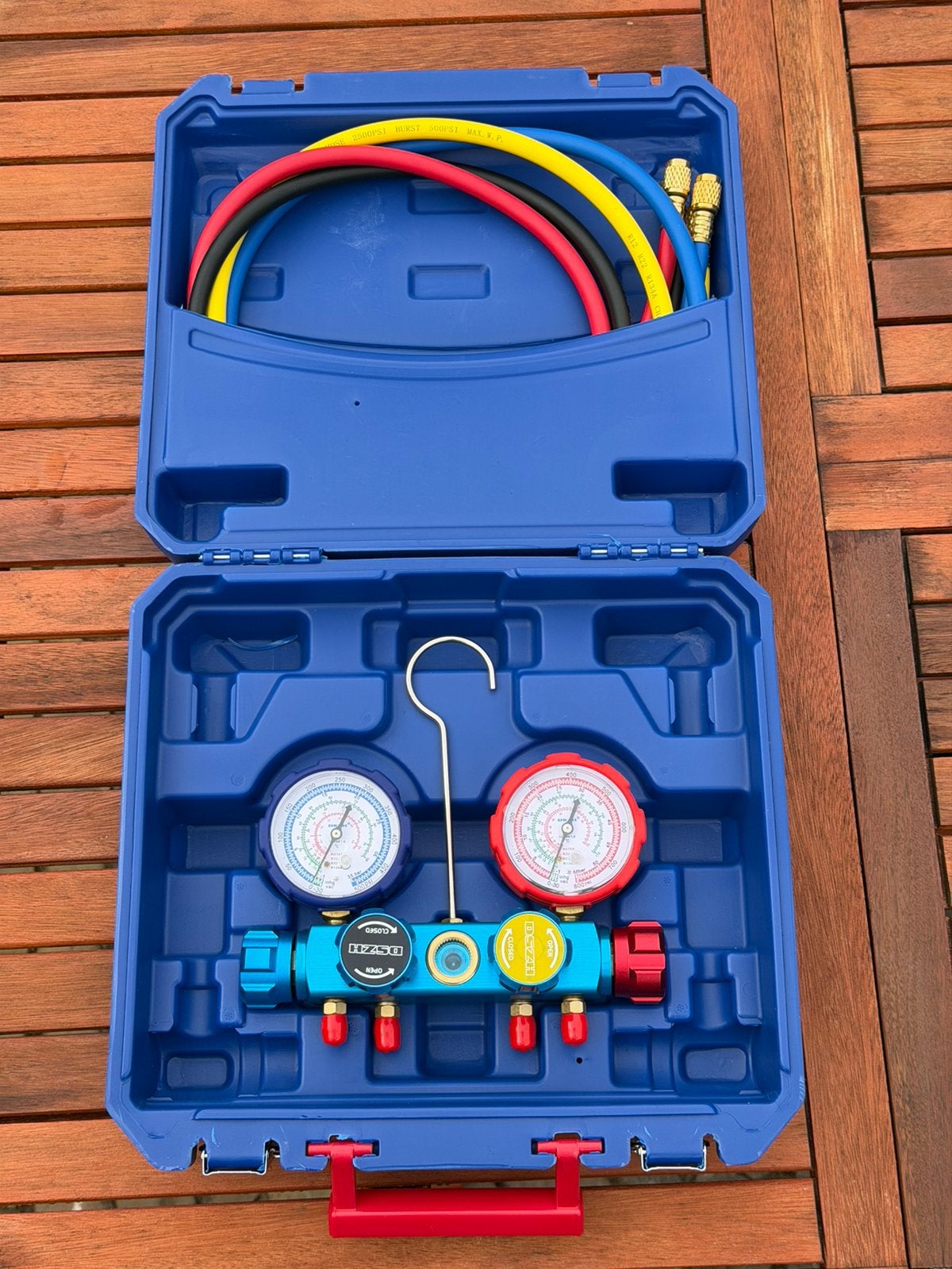 Manometer set met slangen voor vacumeren airco’s, Witgoed en Apparatuur, Ophalen of Verzenden, Nieuw, Wandairco, 3 snelheden of meer