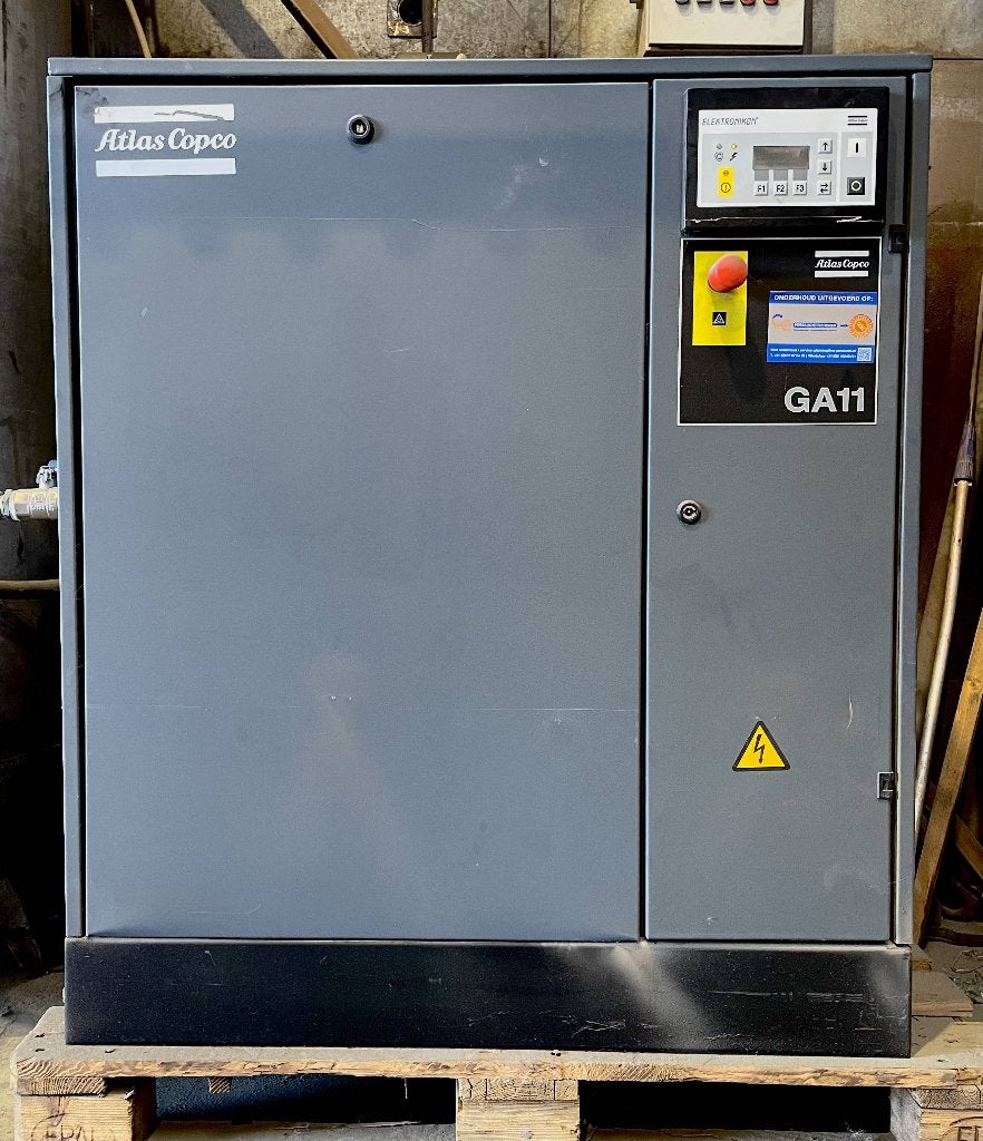 Atlas Copco GA 11 FF schroefcompressor, Ophalen, Gebruikt, Minder dan 200 liter/min, 6 tot 10 bar