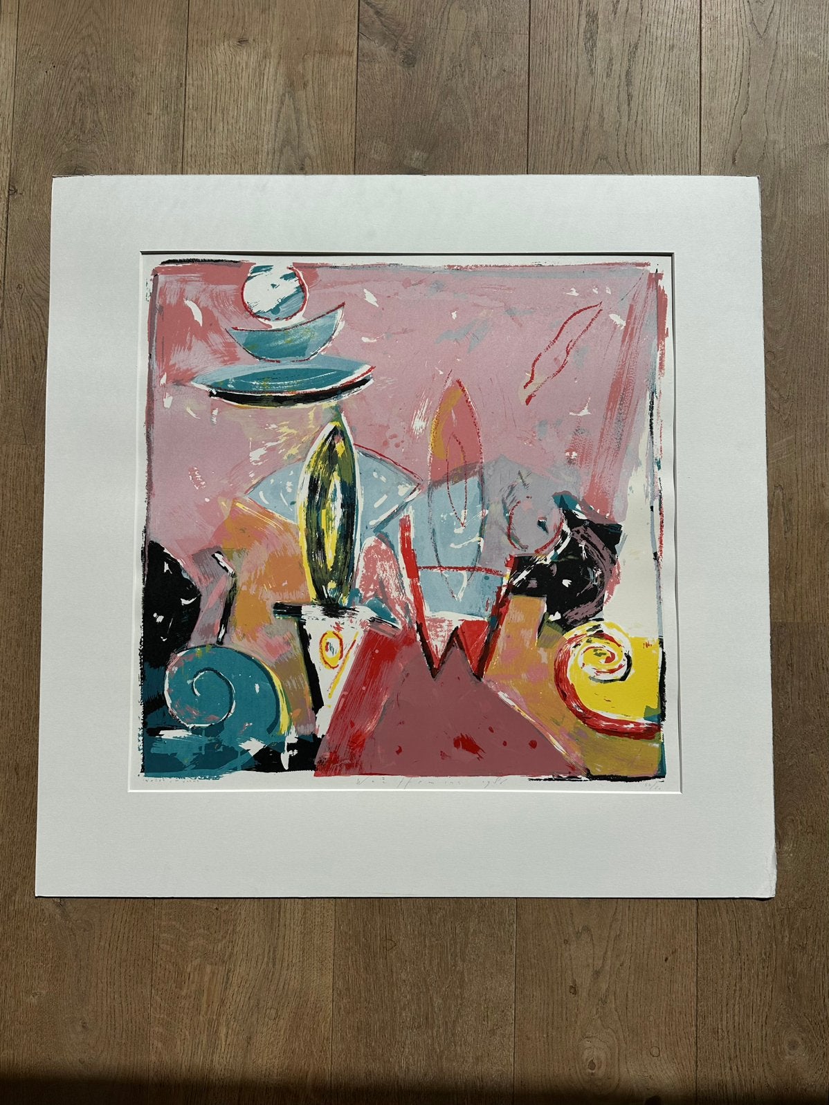 Piet Warffemius – originele zeefdruk ‘Water en vuur’ (1986), Antiek en Kunst, Kunst | Litho's en Zeefdrukken, Ophalen