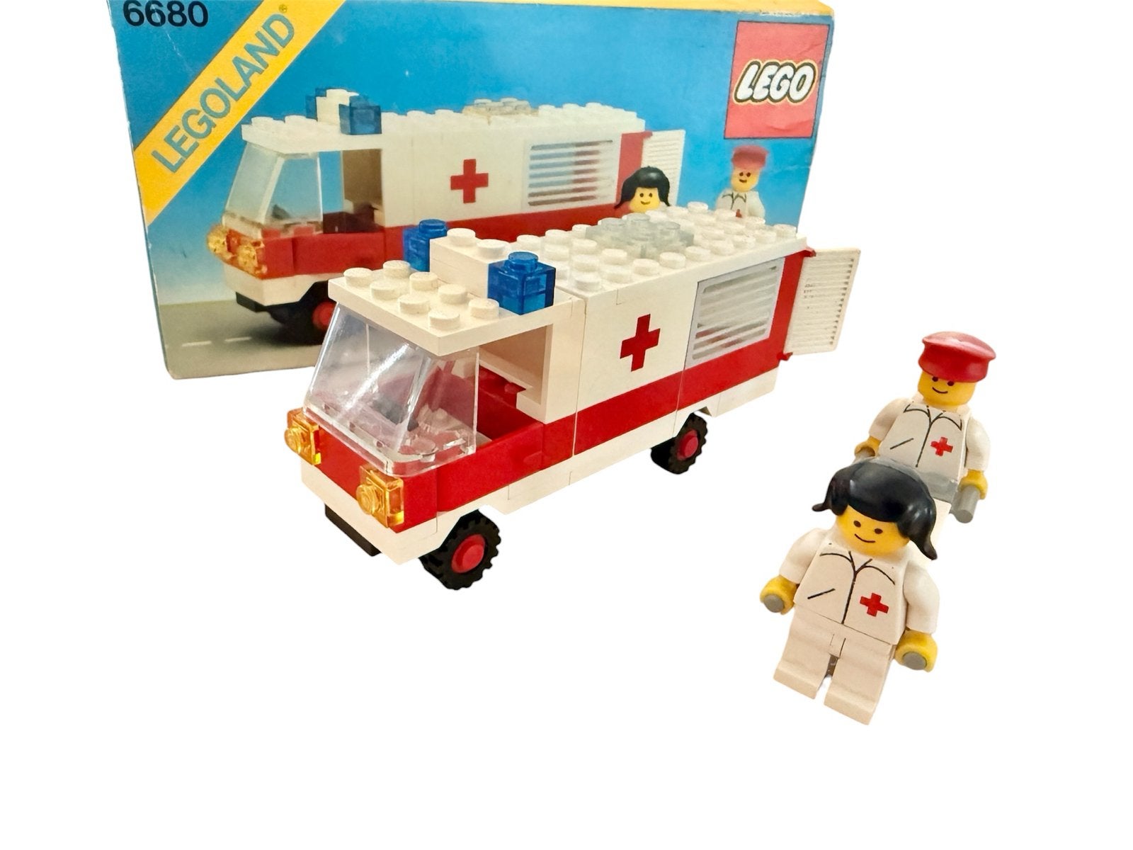 LEGO Legoland 6680 Ambulance met originele doos, Gebruikt, Lego, Ophalen of Verzenden, LEGOLAND