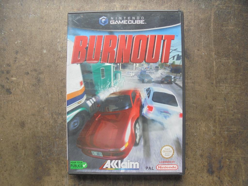 Burnout voor GameCube (zie foto's), Gebruikt, Racen en Vliegen, Ophalen of Verzenden, 3 spelers of meer