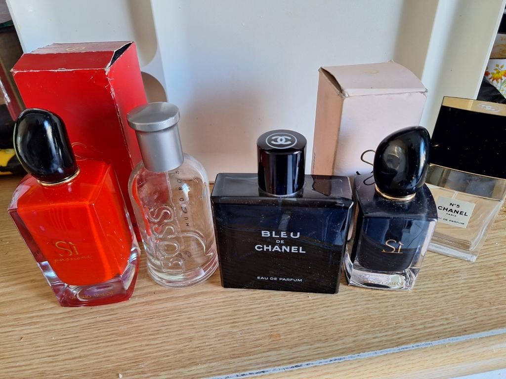 5 lege EMPTY parfum bottles parfumflessen, Ophalen of Verzenden, Parfumfles