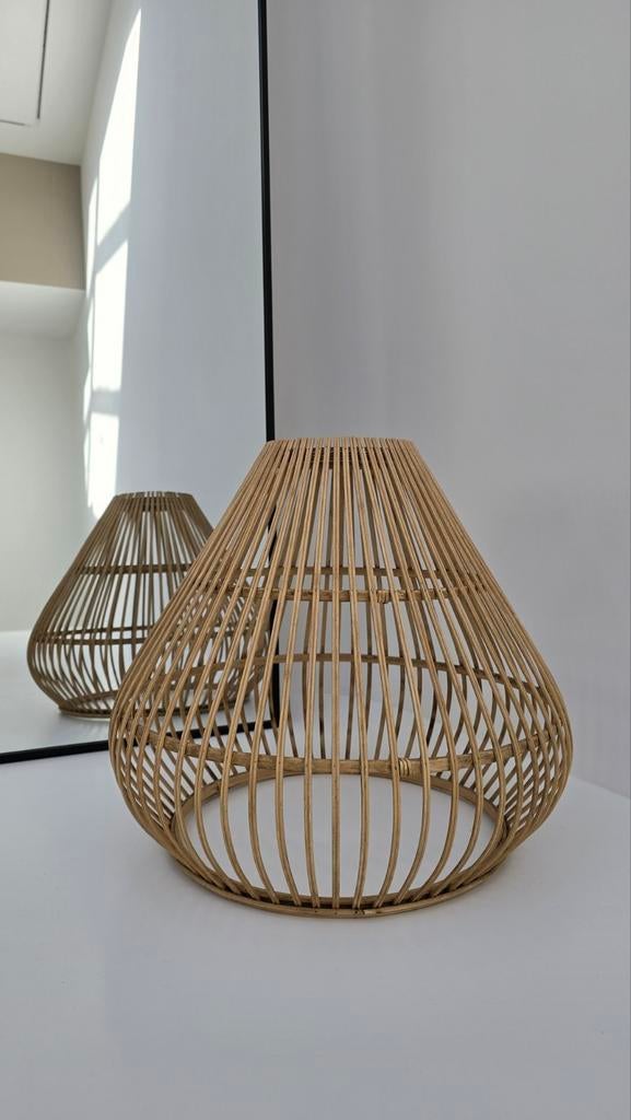 Lampenkap bamboe naturel, Ophalen of Verzenden, Zo goed als nieuw, Overige materialen, Minder dan 50 cm