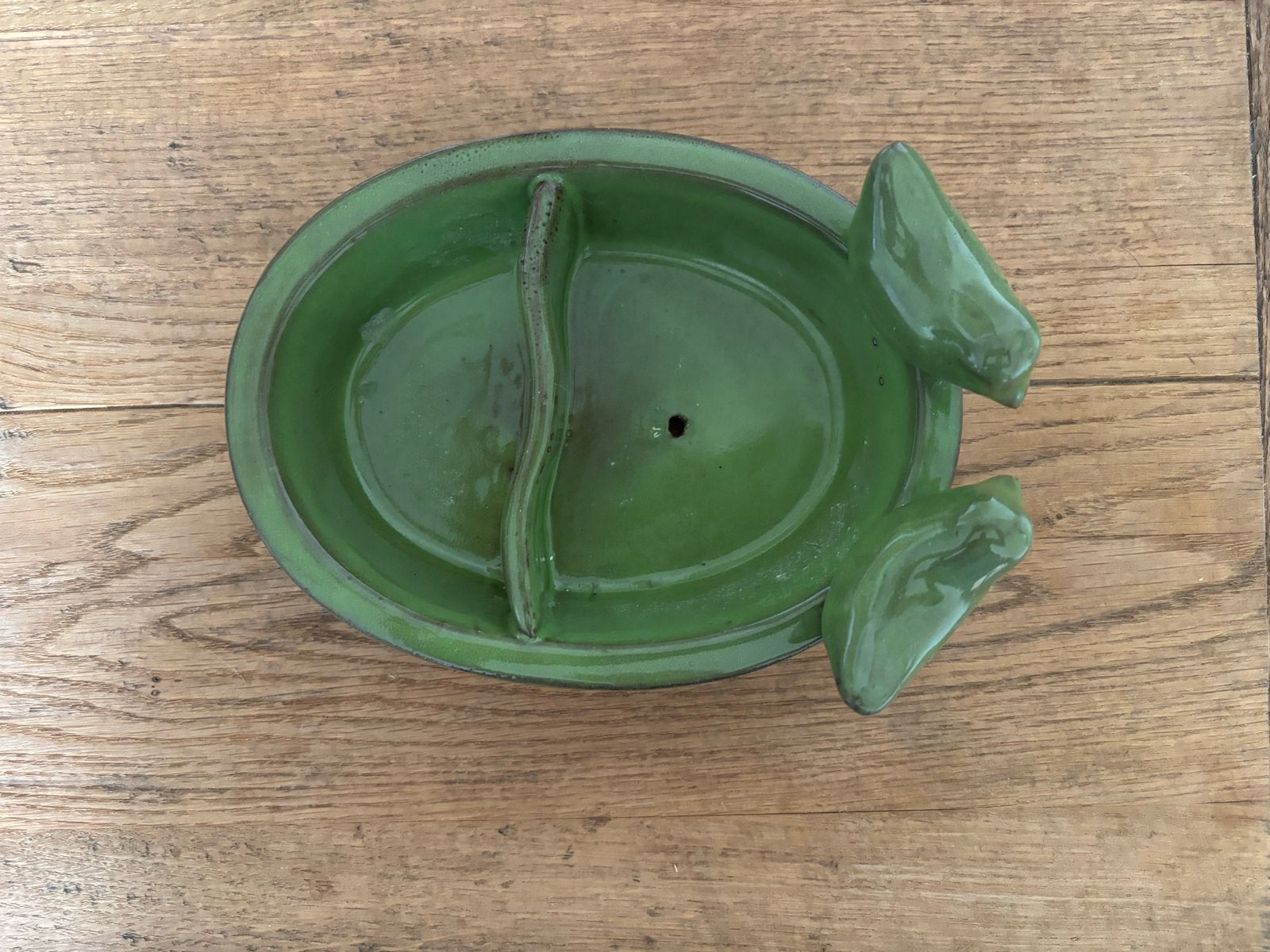 Groene keramische schaal met vogels, Antiek en Kunst, Ophalen