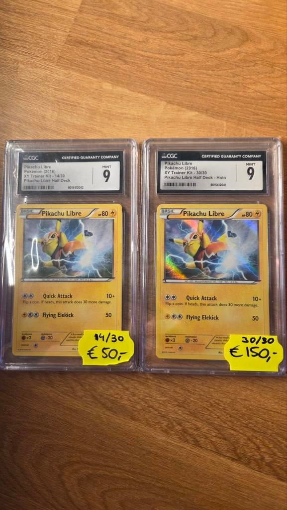 CGC 9 Pikachu Libre set!, Ophalen of Verzenden, Zo goed als nieuw