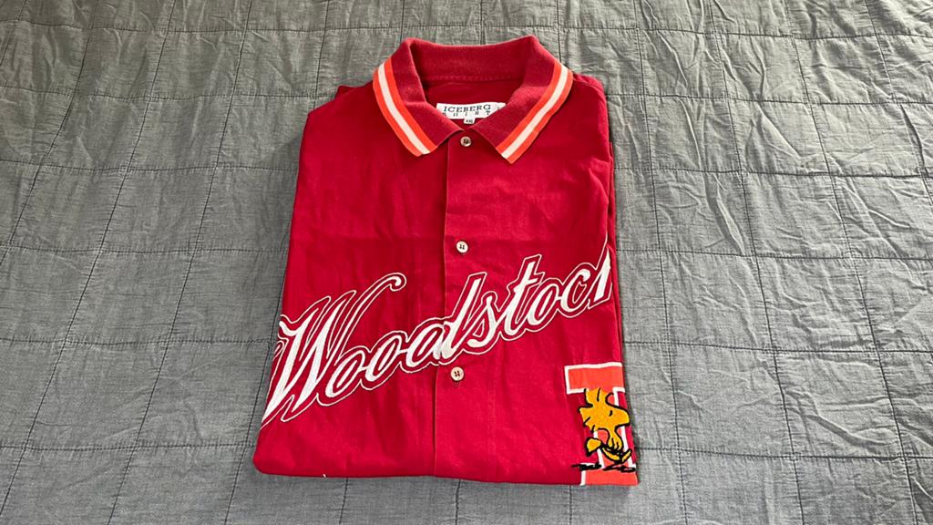 Vintage Rare Iceberg Gilmar Peanuts Shirt Rood Maat XXL 90’s, Ophalen of Verzenden, Rood, Overige halswijdtes