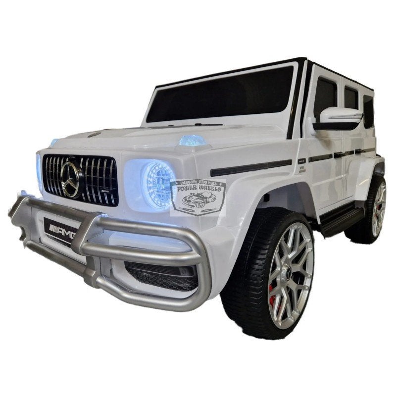 Elektrische kinderauto mercedes g63 amg 24 volt 2.4g wit 2p, Power wheels elektrische kinderauto, Nieuw, Info@power-wheels.nl