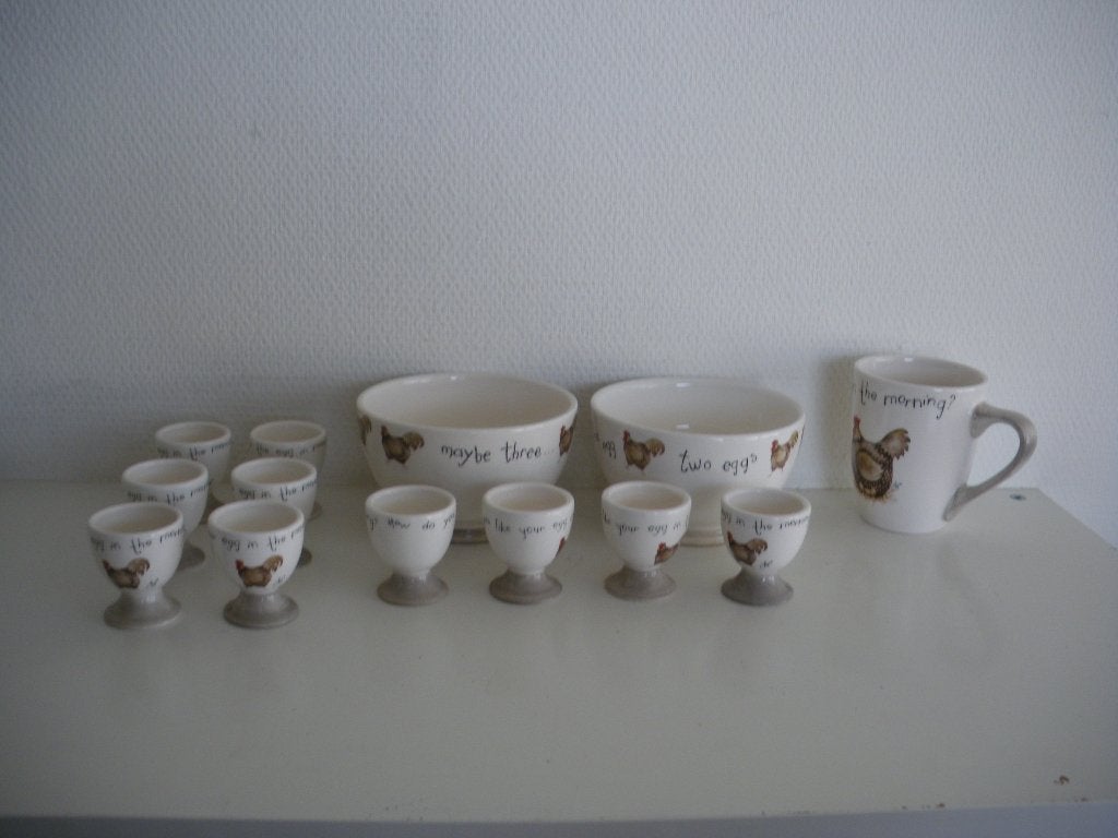 Jet How do you like youre egg in the morning servies, Ophalen of Verzenden, Zo goed als nieuw, Bord(en), Overige stijlen