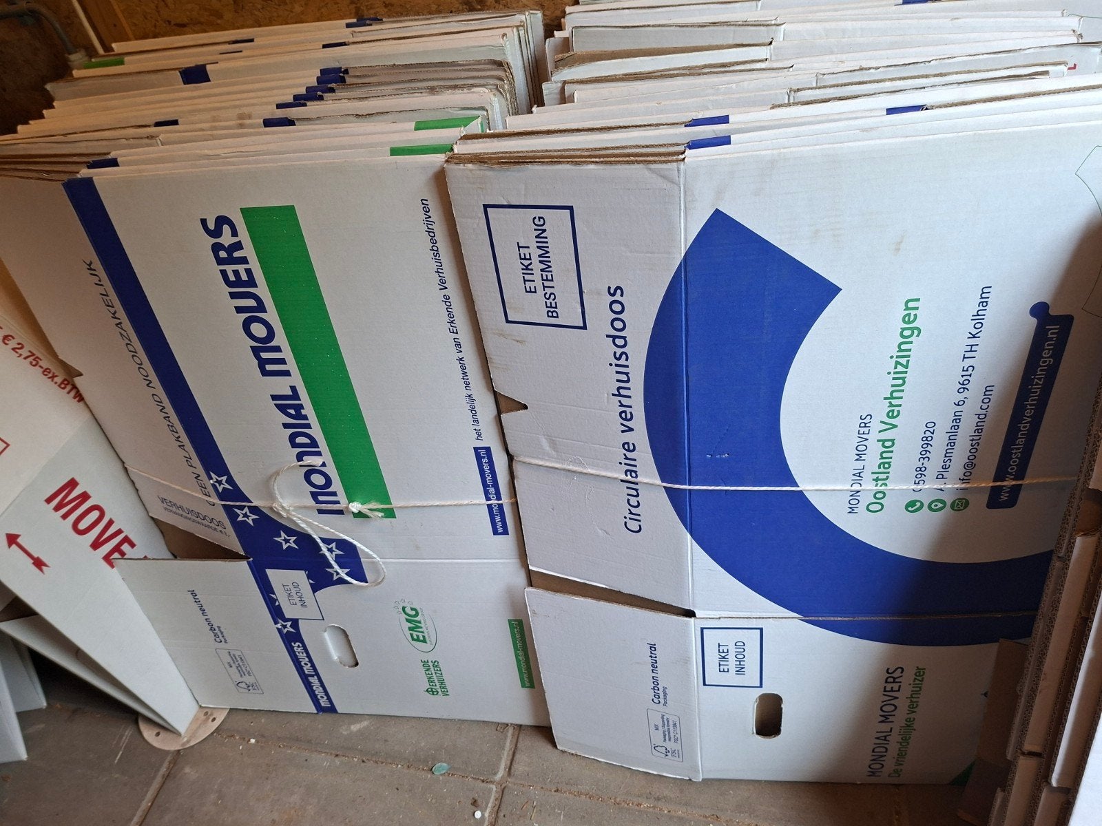verhuisdozen, Ophalen, Doos, 50 tot 75 cm, Zo goed als nieuw