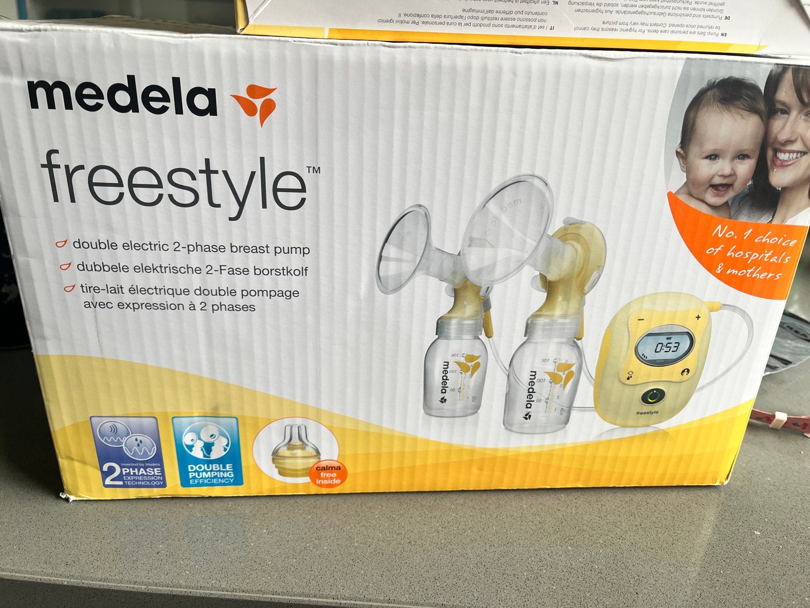 Medela Freestyle dubbele borstkolf met accessoires, Ophalen of Verzenden, Gebruikt