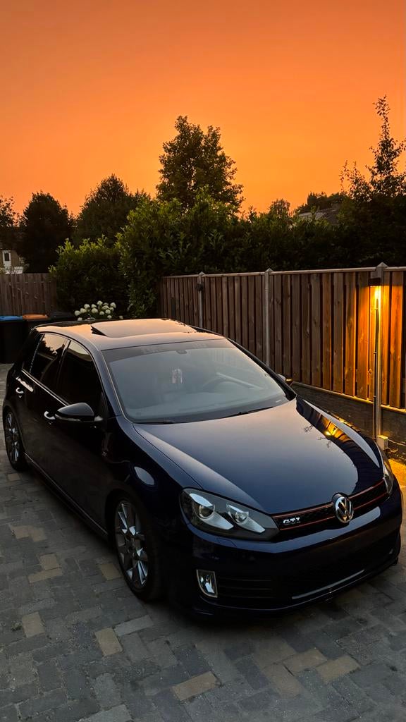Volkswagen Golf 6 GTI EDITION 35 DSG 2012 full option, Auto's, Zwart, 4 cilinders, 1984 cc, Blauw