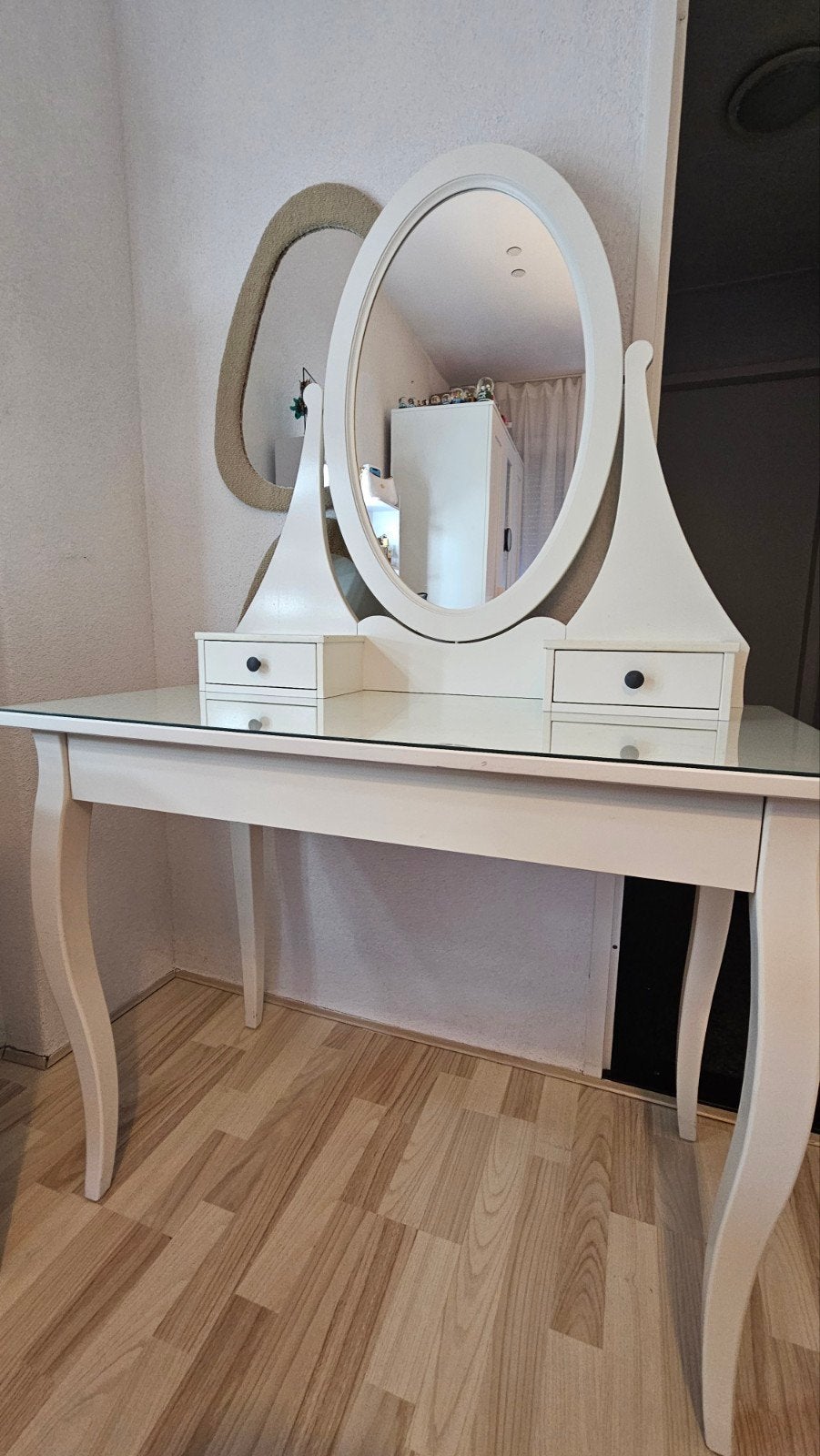 IKEA HEMNES Toilettafel / Kaptafel met Spiegel Nieuwstaat, Ophalen, Zo goed als nieuw, 50 tot 100 cm, Minder dan 100 cm