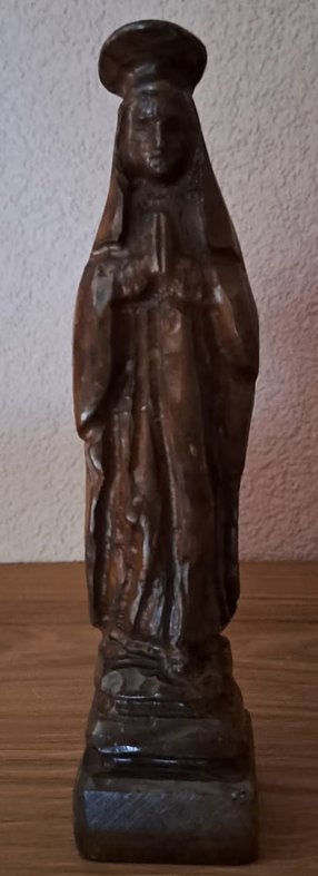 Houten beeldje van Maria, handgesneden, Antiek en Kunst, Ophalen of Verzenden