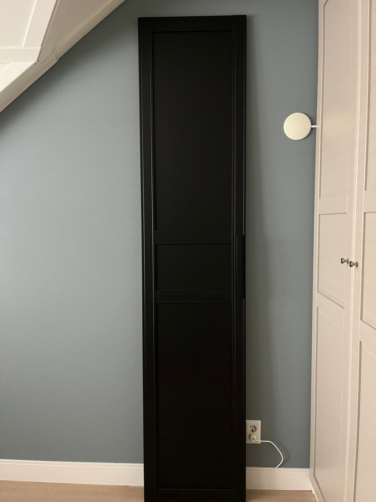 4 Ikea Pax deuren met handgrepen Flisberget antraciet 229x50, Huis en Inrichting, Ophalen, Overige materialen, 200 cm of meer