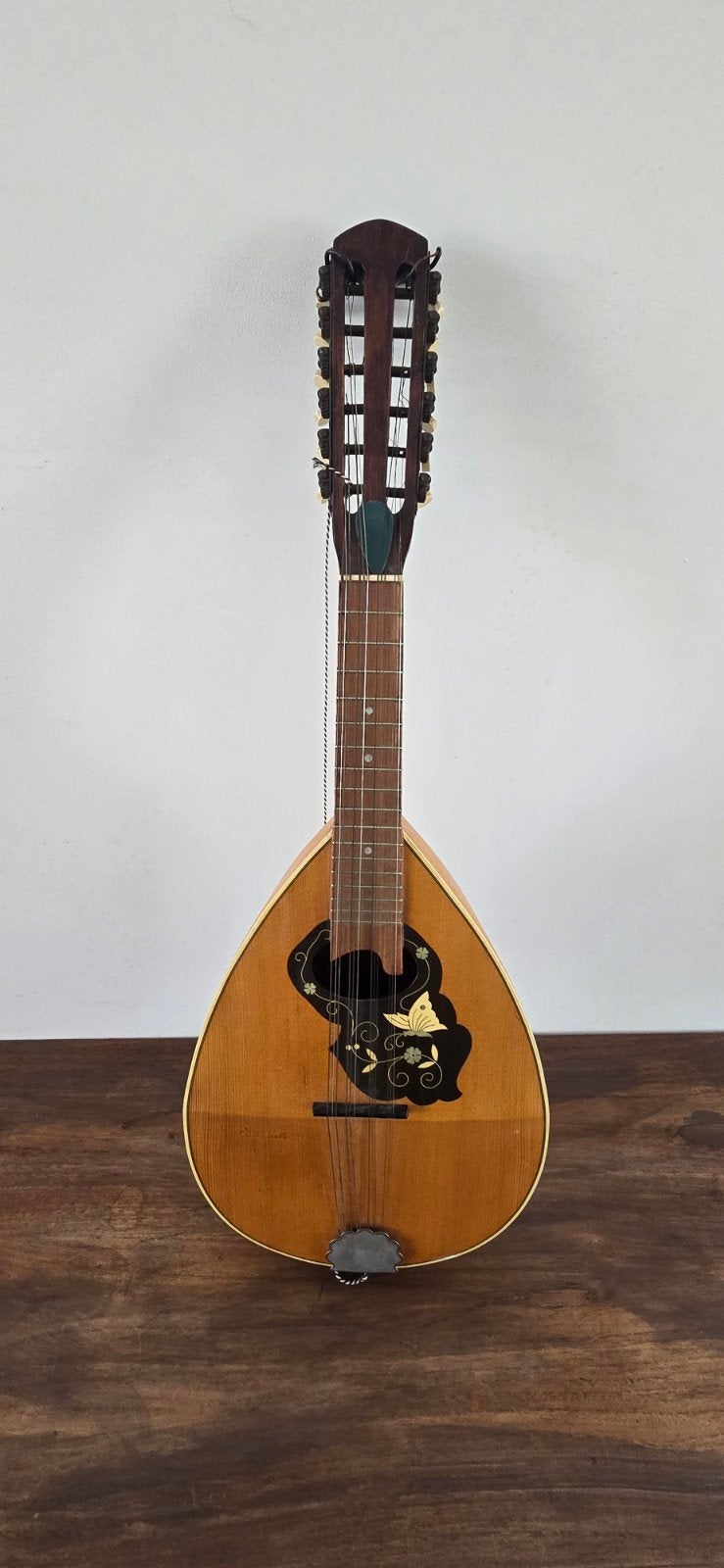 Zeldzame Antieke 12-snarige Mandoline Wunderlich (ca.1930), Muziek en Instrumenten, Snaarinstrumenten | Mandolines, Ophalen, Gebruikt