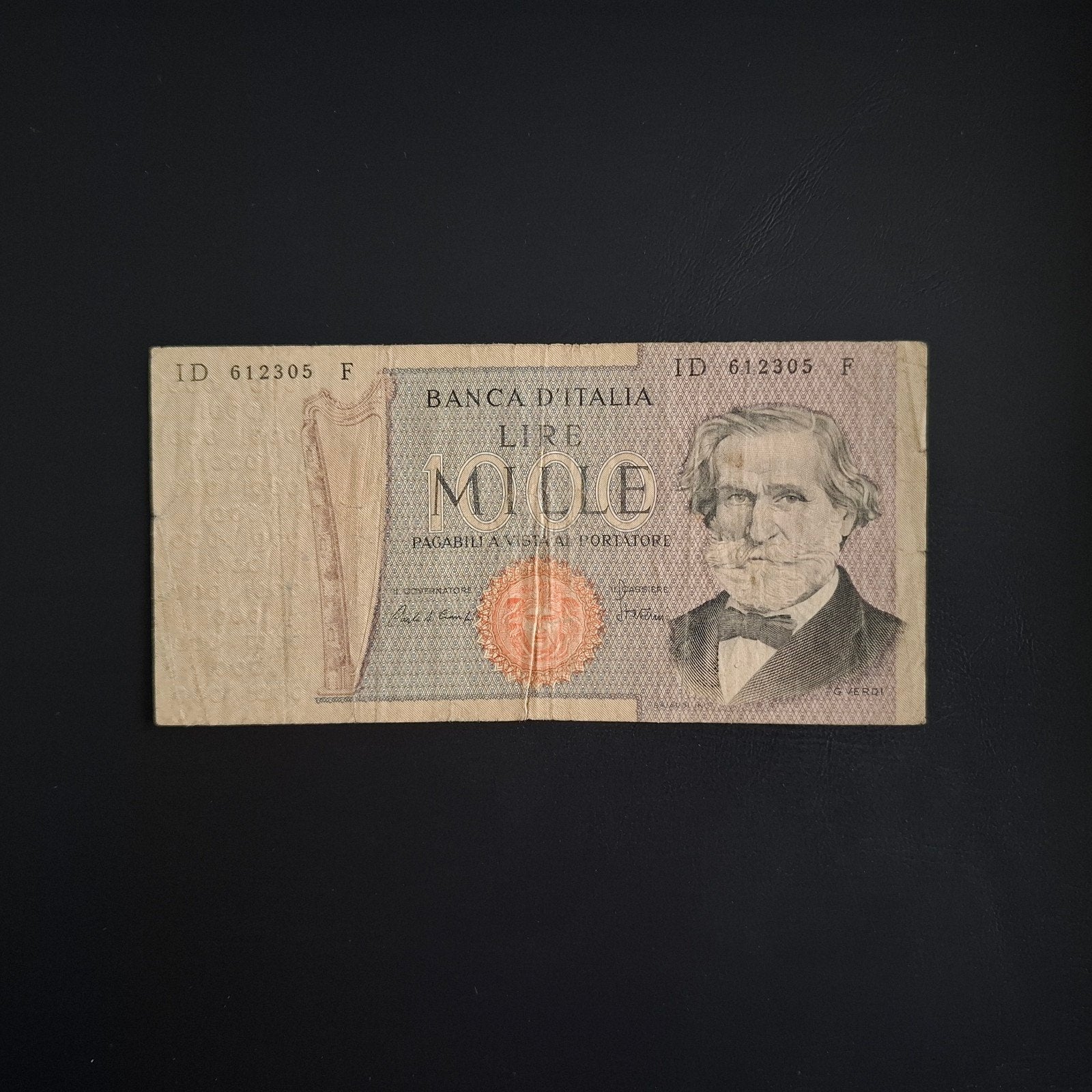 1000 lira Italië #036, Postzegels en Munten, Verzenden, Italië, Los biljet