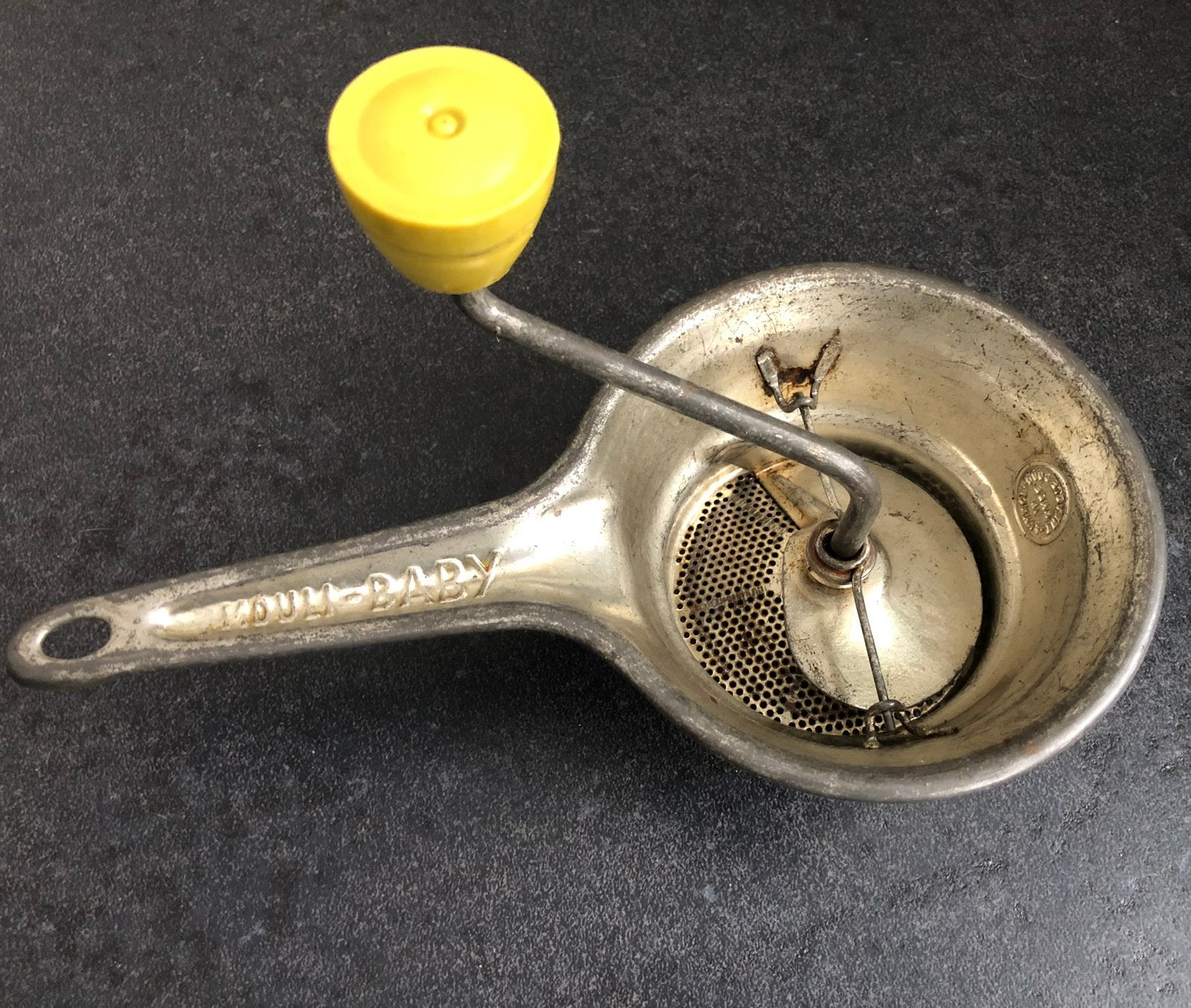Antieke passe-vite, Mouli-baby, Brevete SGDG, Ophalen
