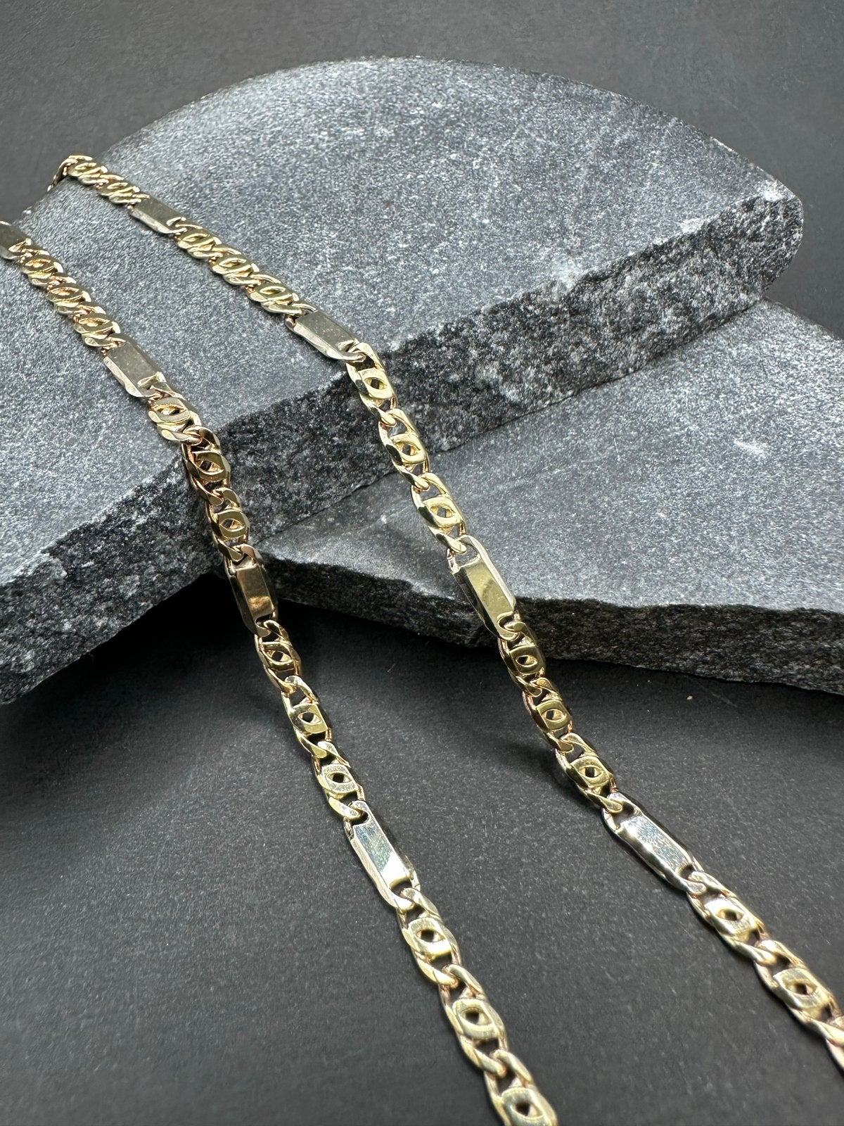14k Massieve Valkenoog Ketting Bicolor, Ophalen of Verzenden, Nieuw, Goud