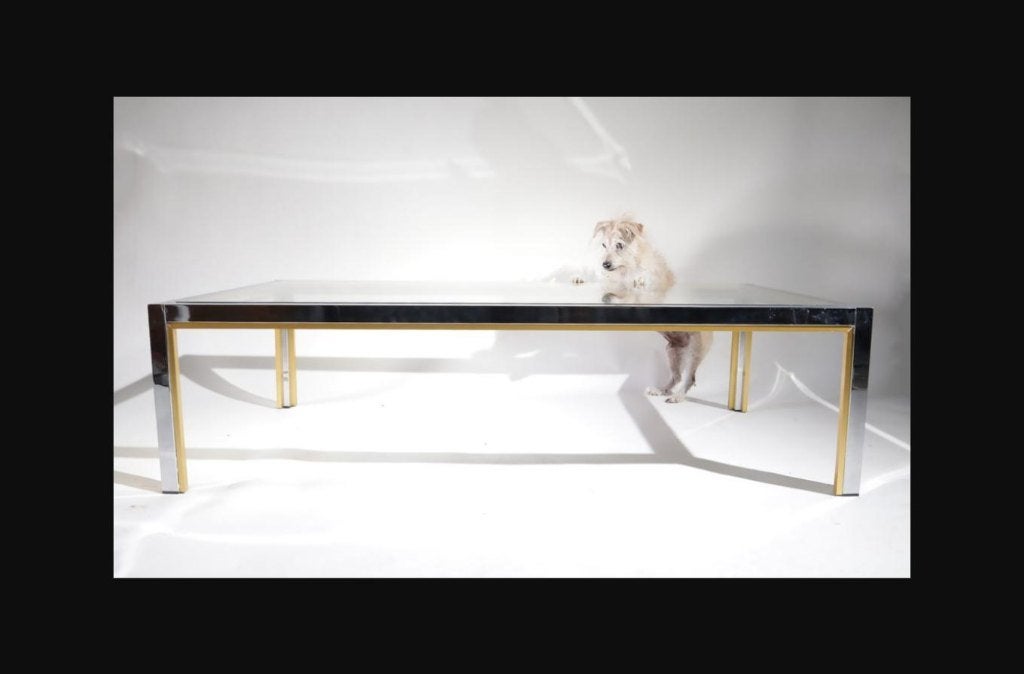 Hollywood Regency Coffee Table Renato Zevi 1970 Chroom, Ophalen