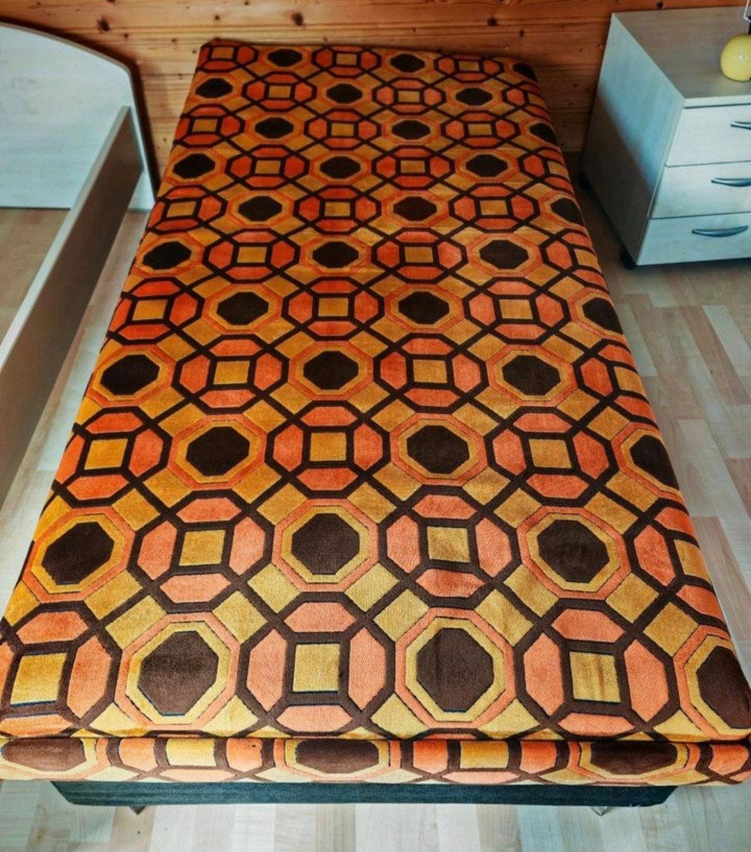 Daybed vintage bed jaren 70 retro bank design, Ophalen, Tweepersoons