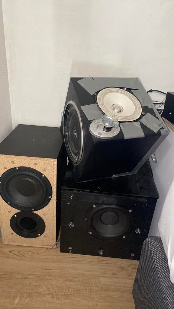 Speakers bekijk ad!, Ophalen of Verzenden, Zo goed als nieuw, Subwoofer, Overige merken