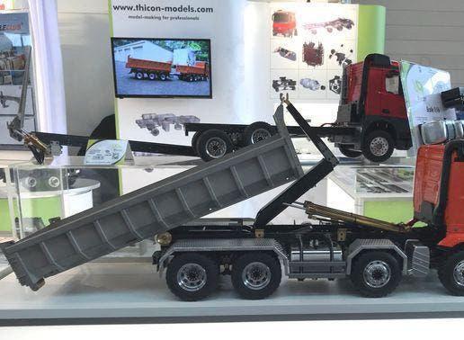 Kompleet Roll / off container afzetsysteem Lesu RC 1/14, Ophalen of Verzenden, Nieuw, Schaal 1:14, Onderdeel