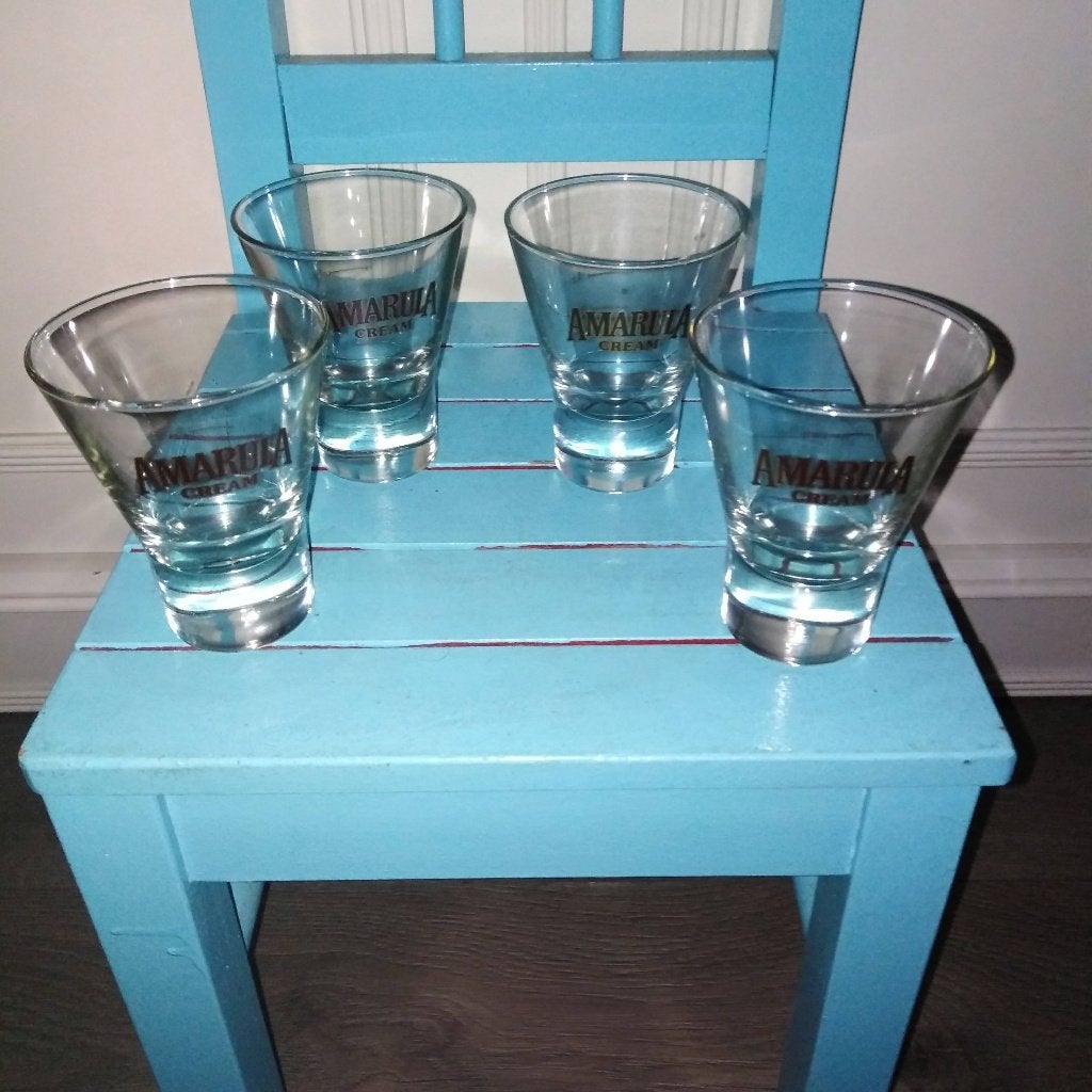 Amarula cream glaasjes 4 stuks, Ophalen, Glas of Glazen, Overige stijlen, Glas