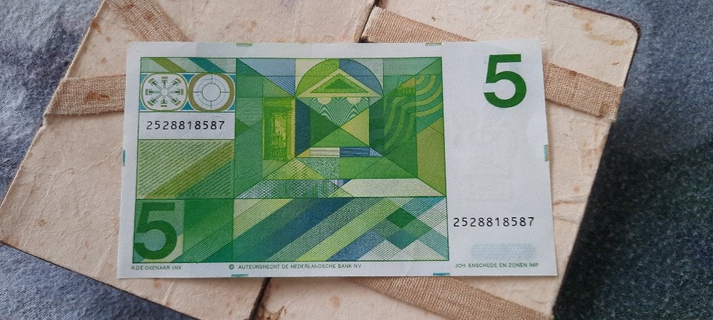 ongebruikt biljet van 5 gulden - 1973 - vondel - incl mapje, Postzegels en Munten, Bankbiljetten | Nederland, Ophalen of Verzenden