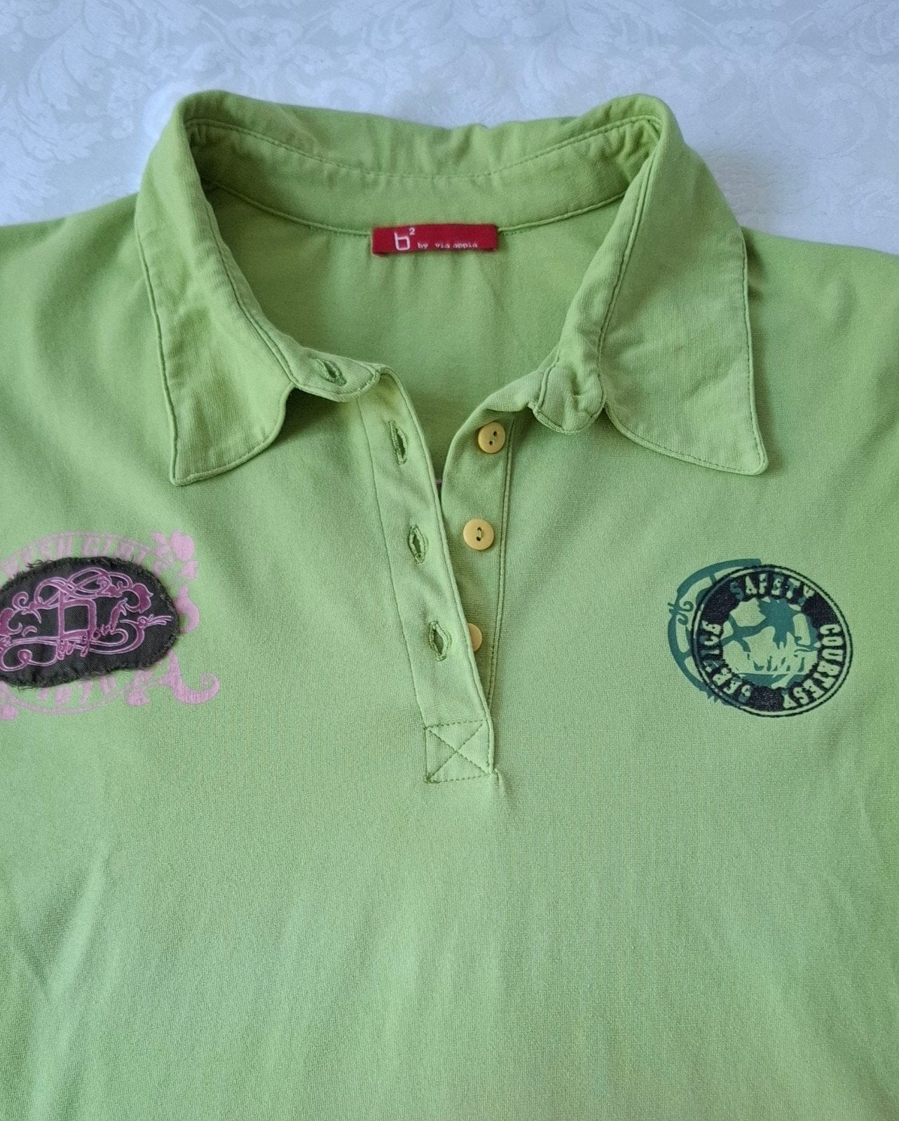 @"b² by via appia"polo-shirt met lange mouwen@, Kleding | Dames, Maat 42/44 (L), Ophalen of Verzenden, Zo goed als nieuw, Lange mouw