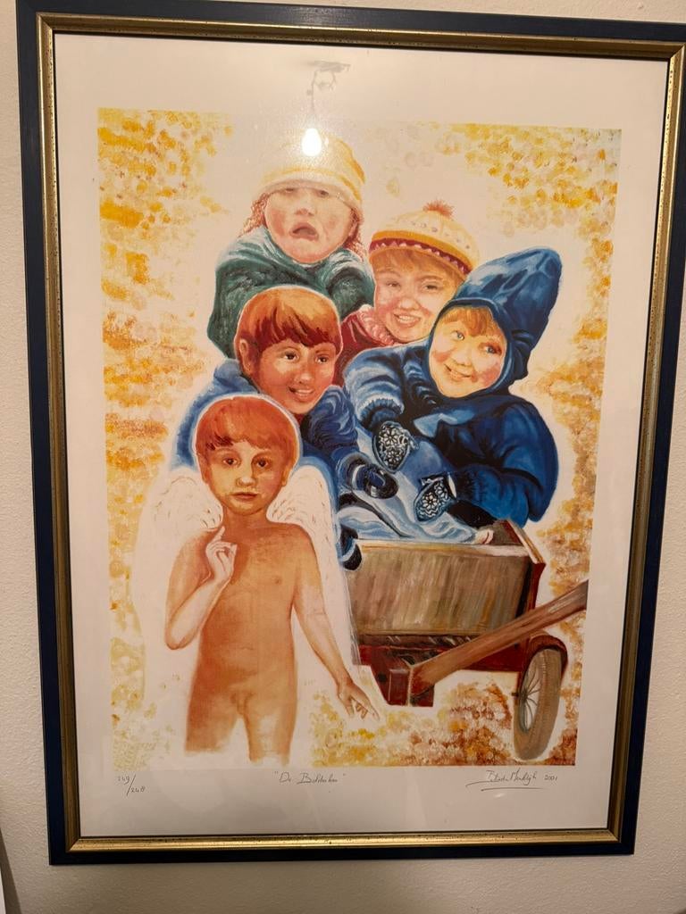 Zeefdruk Belinda Meuldijk Rob de Nijs de bolderkar, Antiek en Kunst, Ophalen of Verzenden