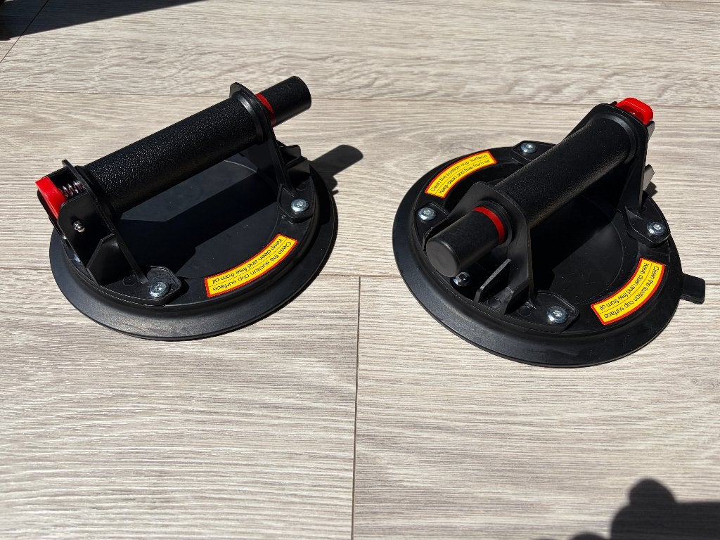 zuignappen (twee) voor glas met vacuumpomp, Ophalen of Verzenden, Zo goed als nieuw