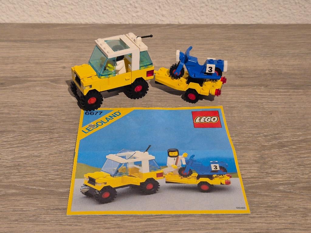 Lego: Jeep met Motor op aanhanger (set 6677), Kinderen en Baby's, Speelgoed | Duplo en Lego, Gebruikt, Overige thema's, Lego, Ophalen of Verzenden