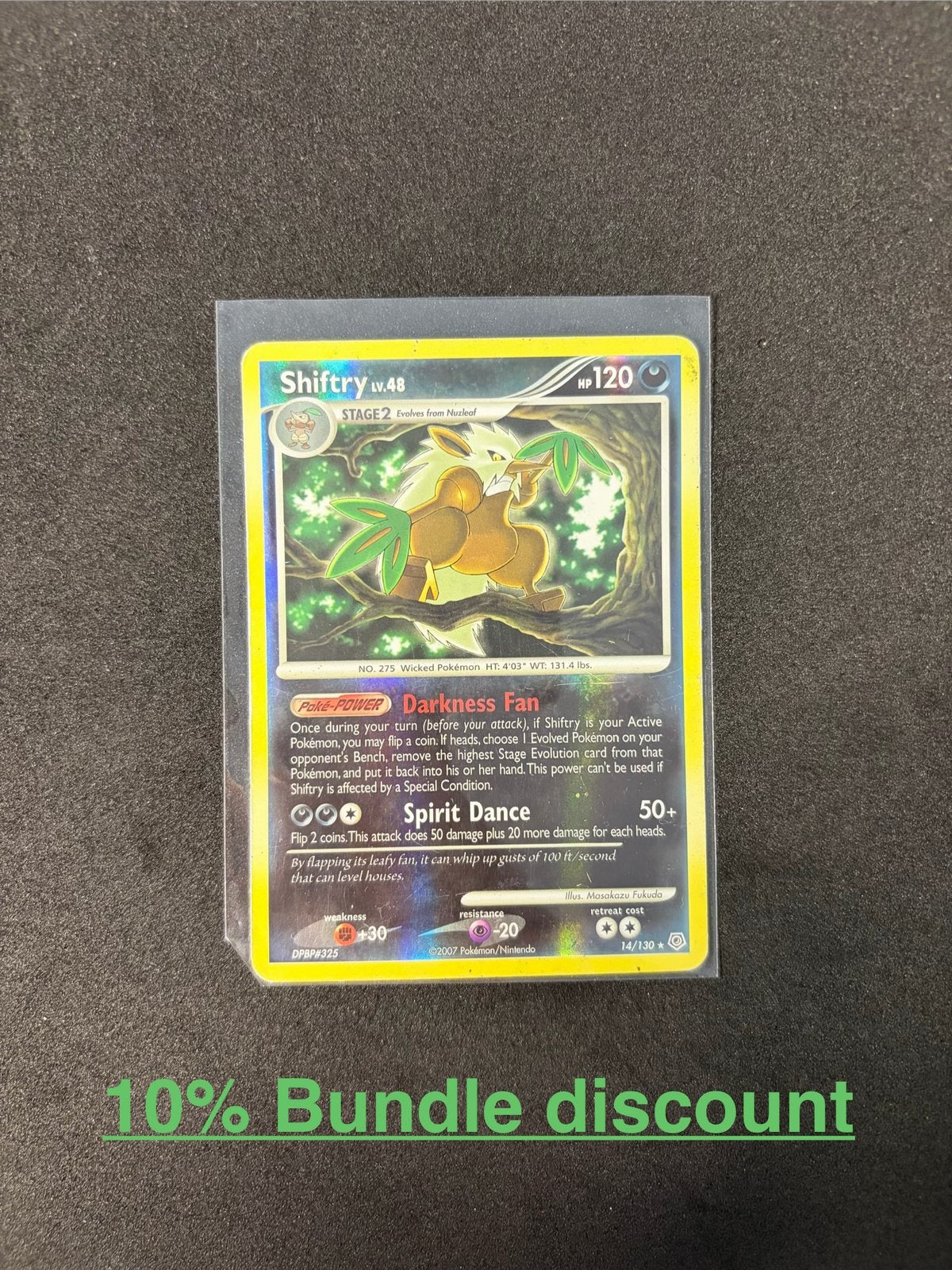 Pokemon kaart Shiftry lv.48 14 - Diamond & Pearl base, Ophalen of Verzenden, Zo goed als nieuw, Meerdere kaarten