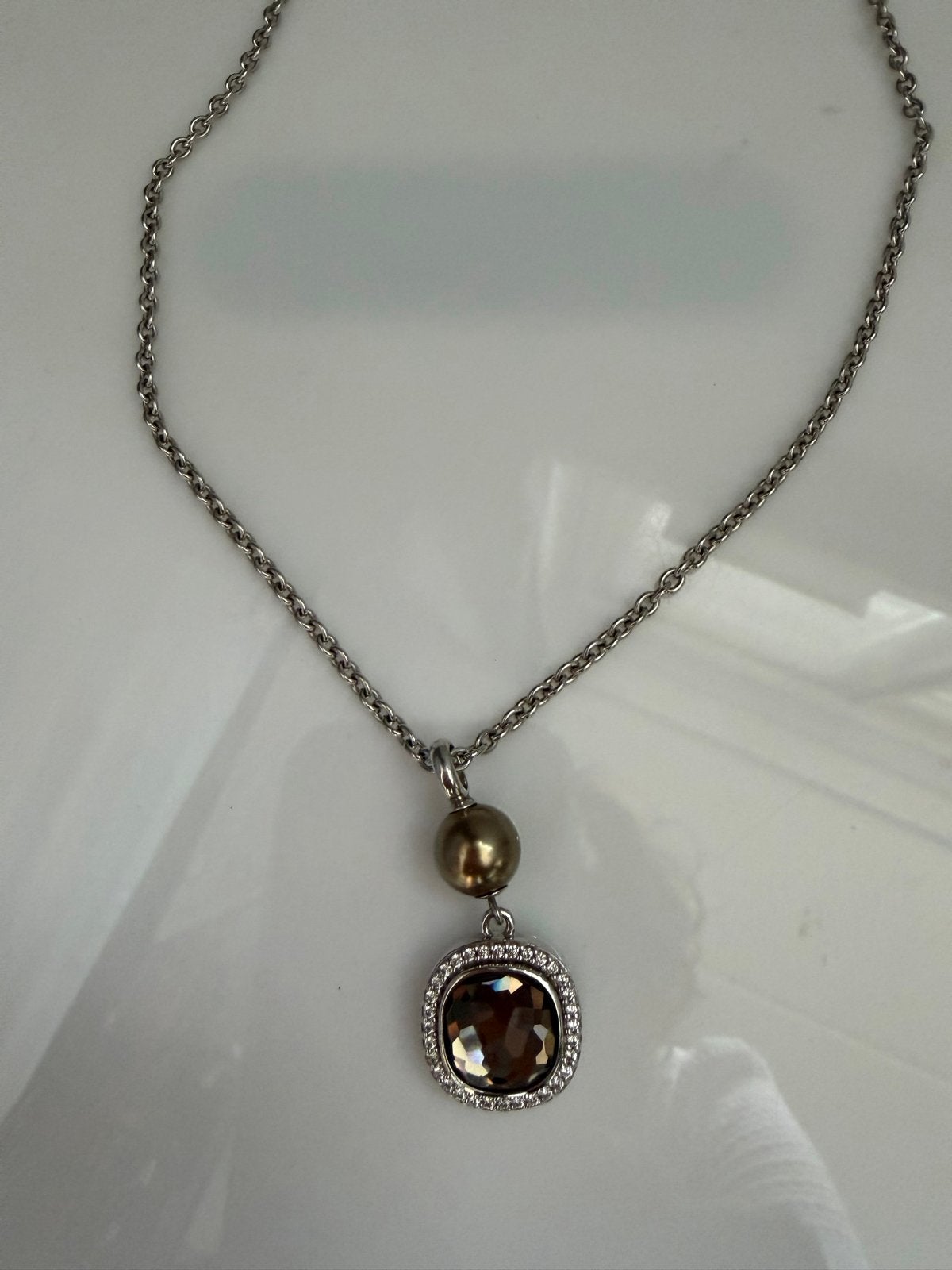 Ti Sento Zilveren Ketting met Hanger, Verzenden, Zo goed als nieuw, Zilver, Met hanger