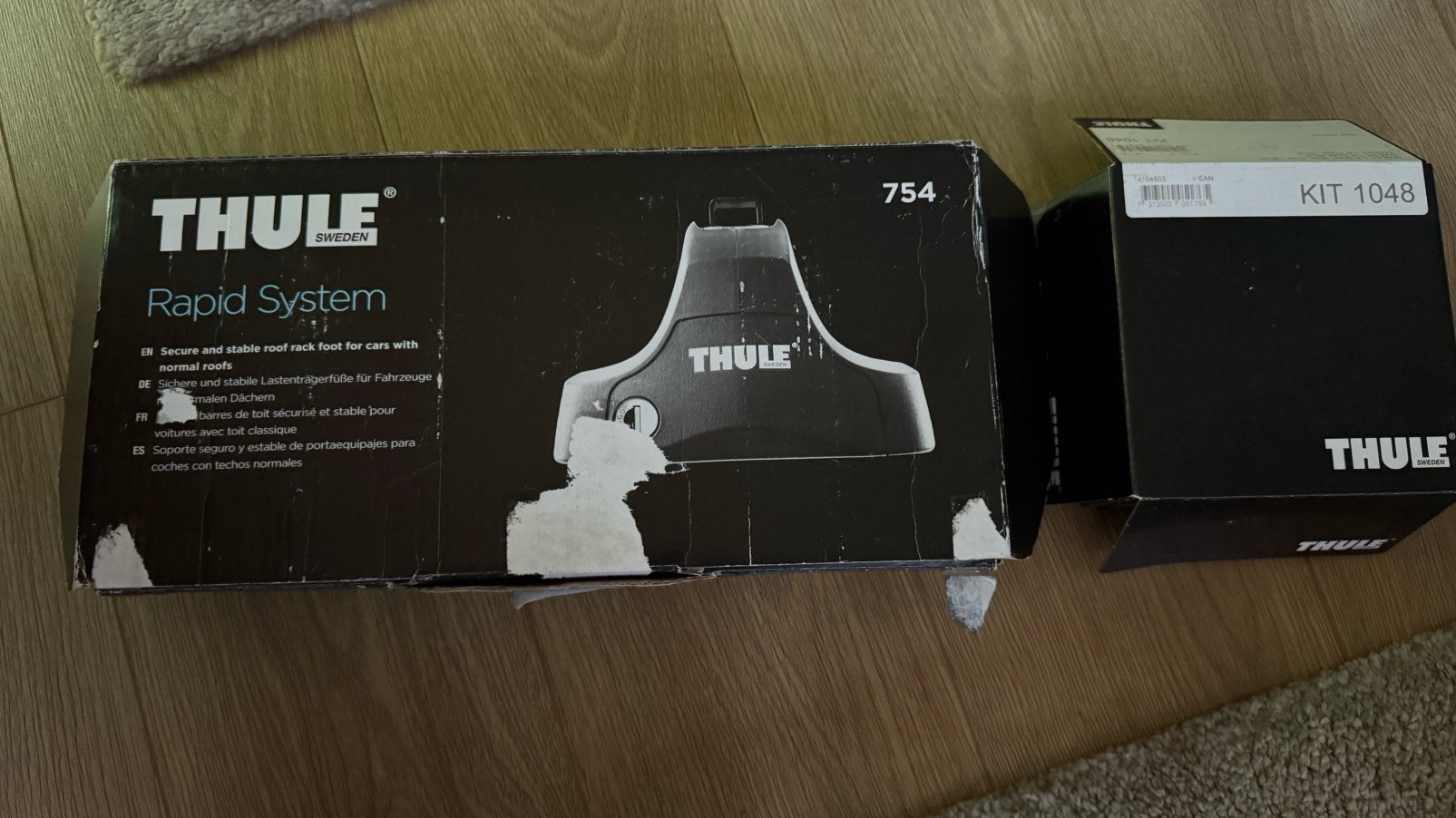 Thule Rapid 754 voet met kitset 1048 (Saab 9-5), Auto diversen, Dakdragers, Ophalen of Verzenden, Zo goed als nieuw