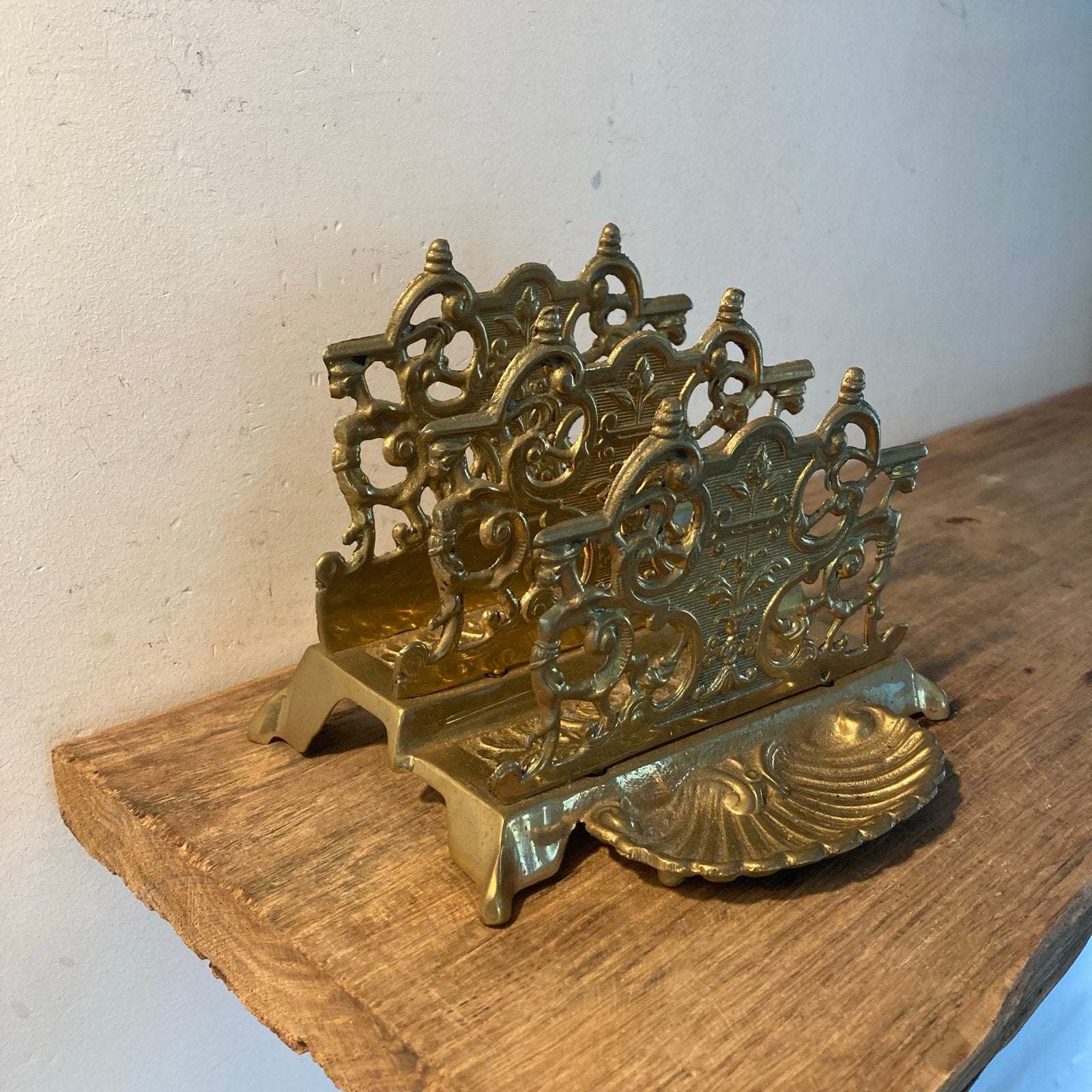 Vintage Messing Brievenhouder - Barok/Rococo Stijl, Ophalen of Verzenden