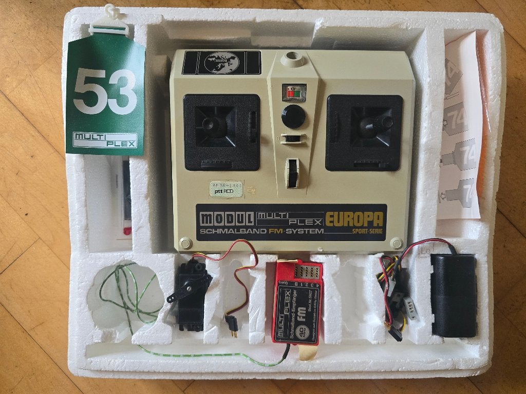 multiplex rc zender met ontvanger 4 kanalen 40 mhz, Hobby en Vrije tijd, Modelbouw | Radiografisch | Overige, Ophalen of Verzenden