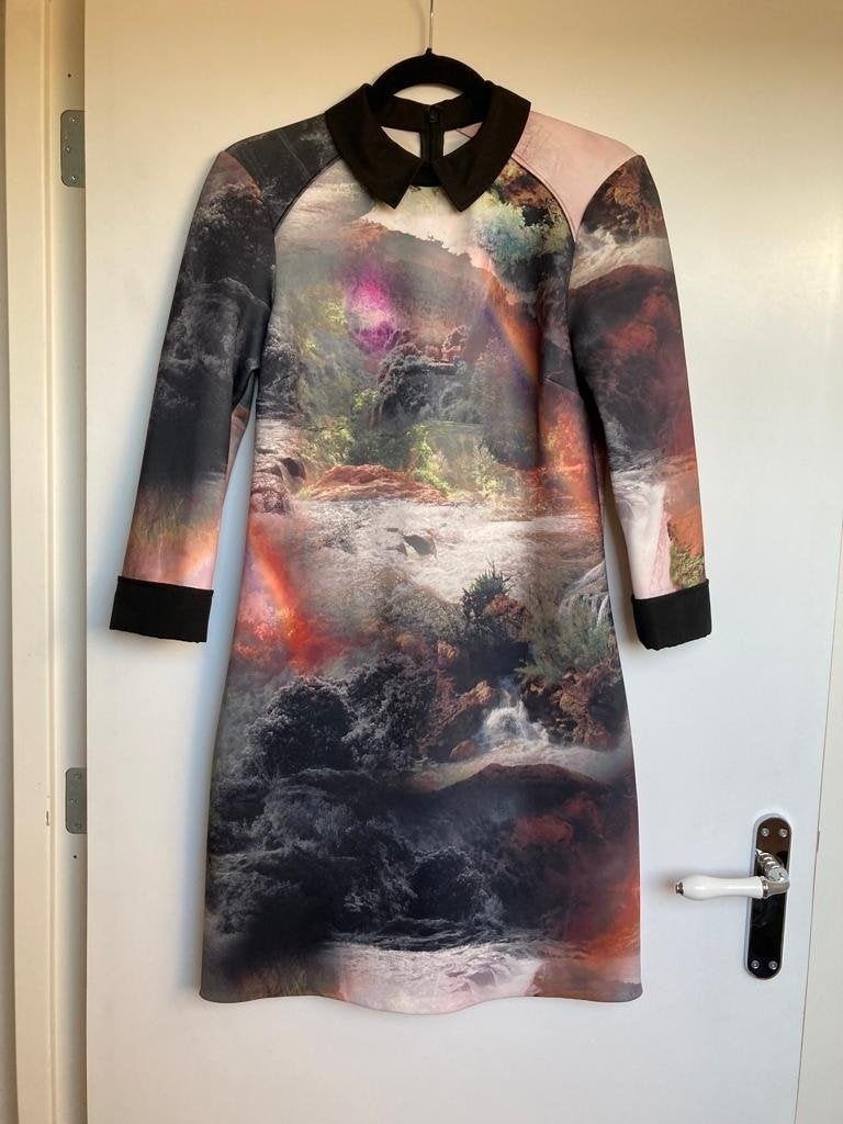 Ted baker jurk scuba met landschap print maat 2 36/38, Kleding | Dames, Overige kleuren, CustomerserviceUS@TedBakerLondon.com