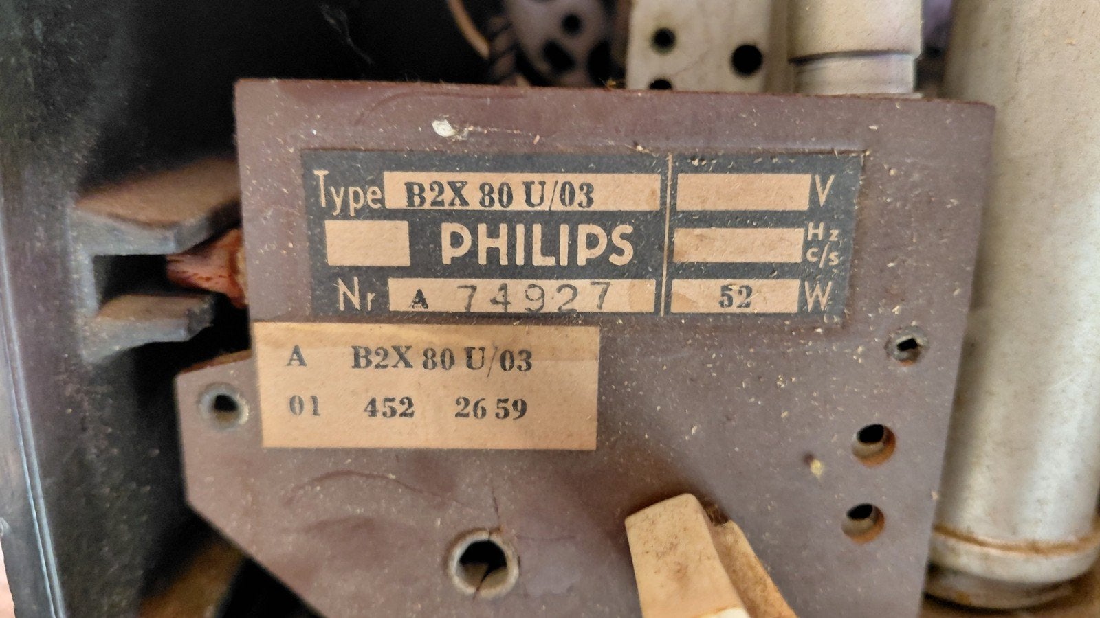 Philips B2X 80 U/03 Radio - Vintage buizenradio, Audio, Tv en Foto, Ophalen, Gebruikt, Radio