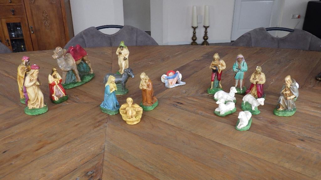 mooie oude kerststal, Diversen, Kerst, Ophalen of Verzenden, Gebruikt