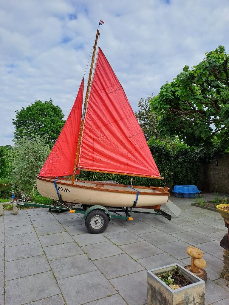 zeilbootje met trailer te koop, Ophalen, Gebruikt, Minder dan 15 m², Overige typen