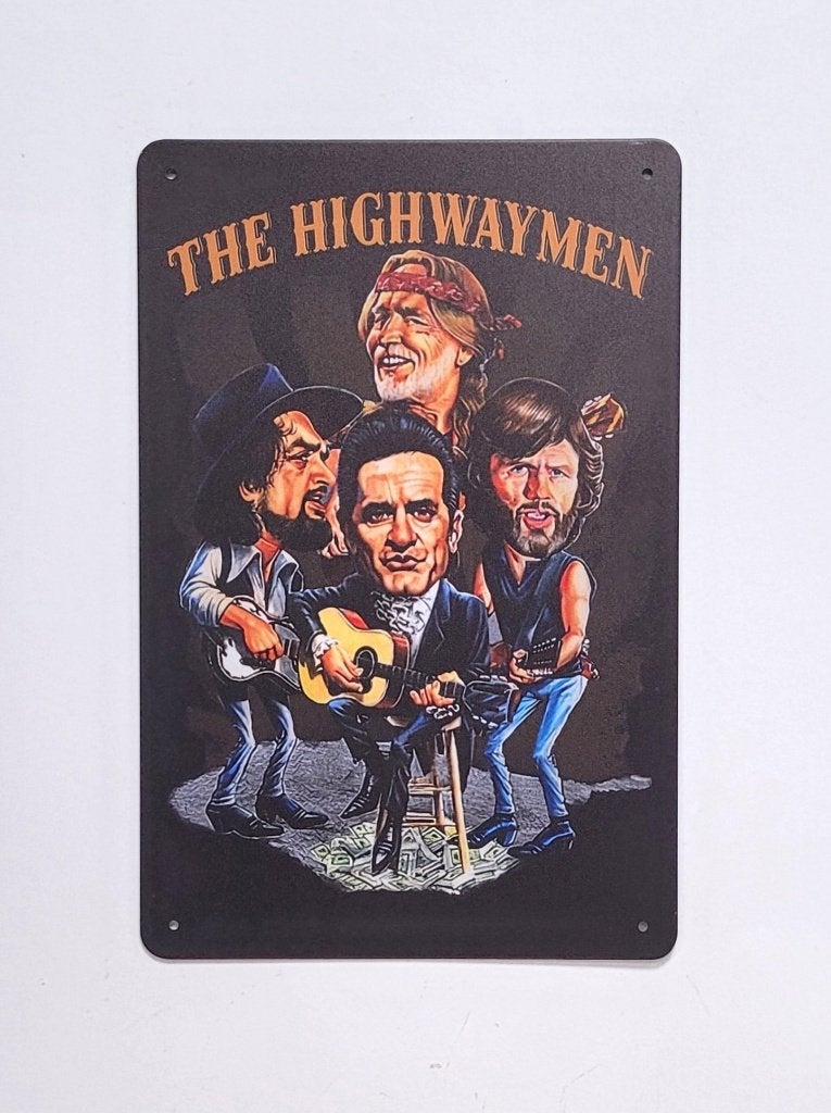 The Highwaymen Cash Nelson reclamebord van metaal wanddeco, Info@deconoord.nl, Deco Noord, Nieuw, Ophalen of Verzenden