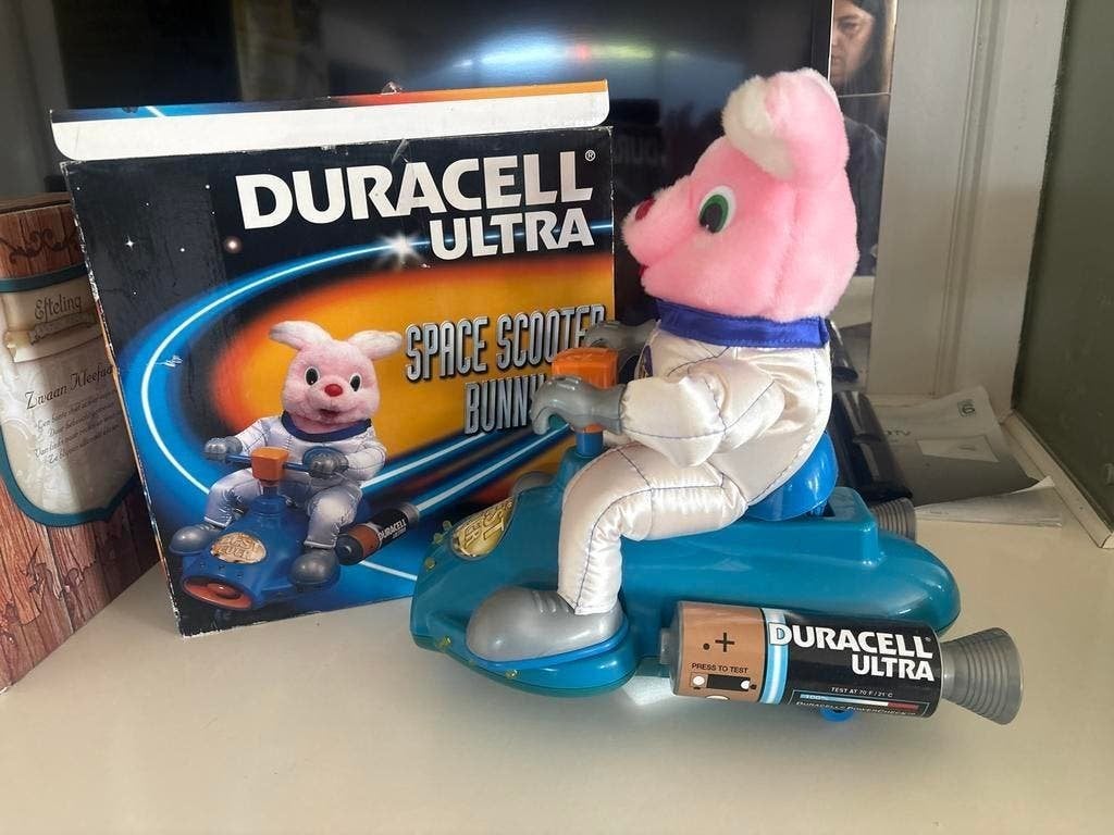 Duracell Ultra Space Scooter Bunny - Vintage Speelgoed, Ophalen of Verzenden, Gebruikt, Jongen of Meisje