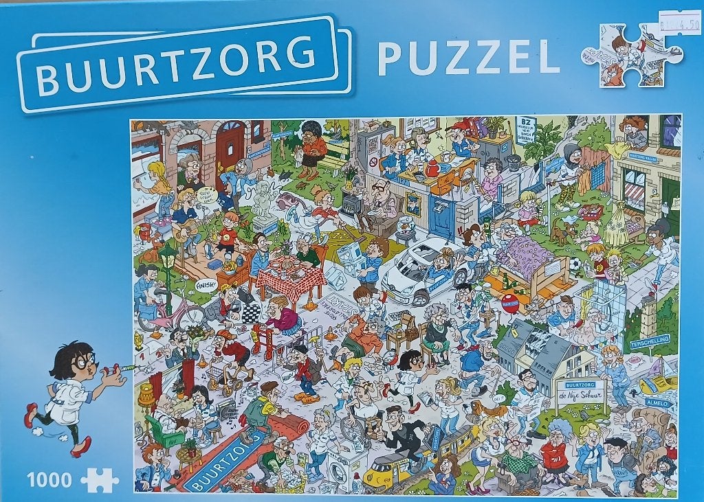 Comic Legpuzzel - Buurtzorg (1000st), Ophalen, 500 t/m 1500 stukjes, Gebruikt, Legpuzzel