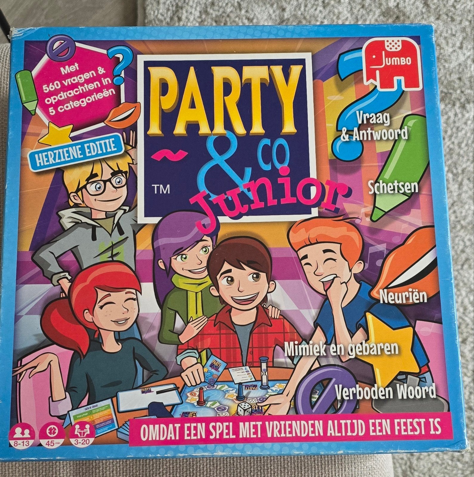 Party & Co Junior Bordspel - Gezellig familiespel, Drie of vier spelers, Ophalen of Verzenden, Zo goed als nieuw, Jumbo